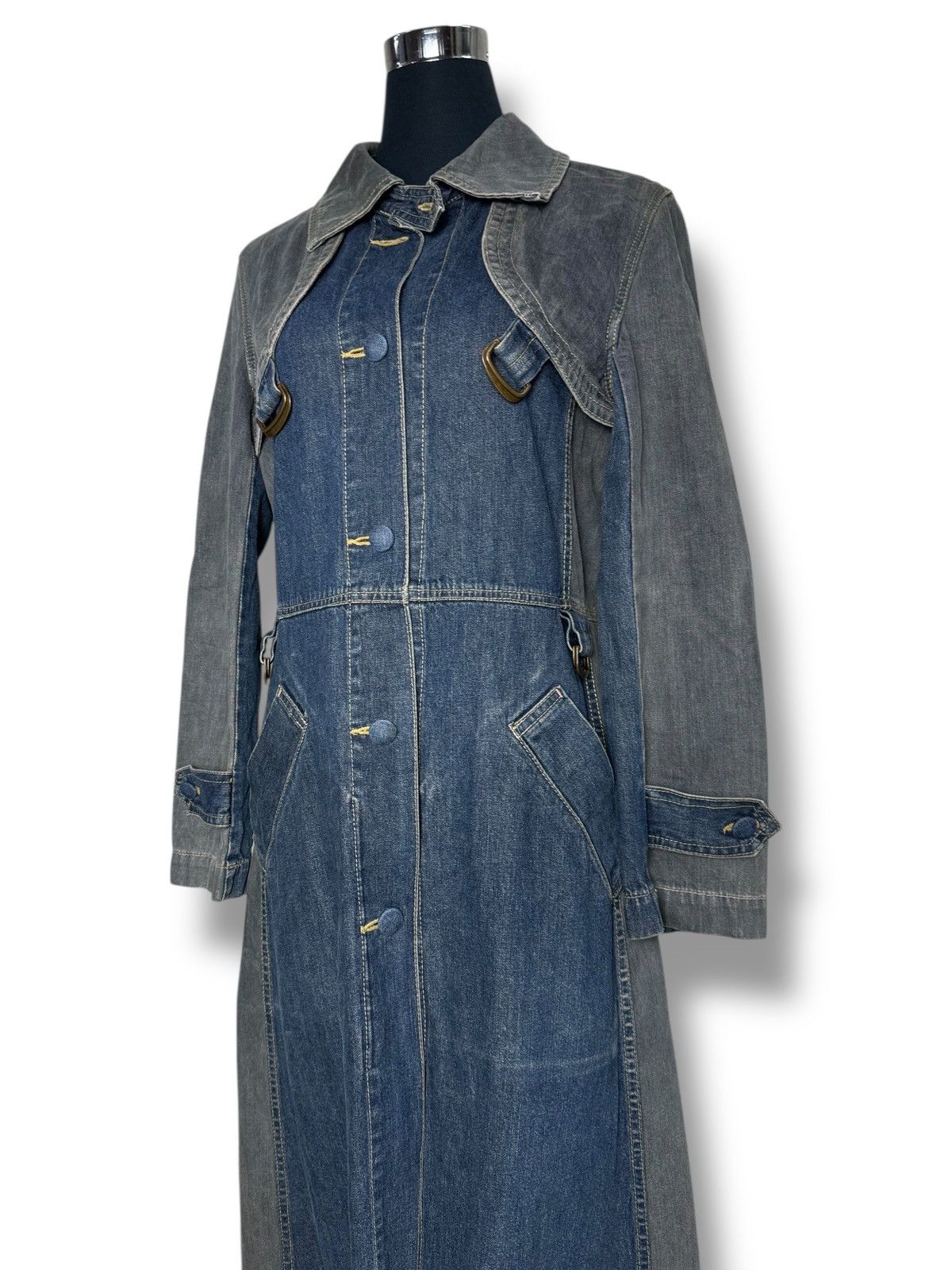 Hysteric Glamour Hysteric Glamour Denim Trench Coat Jumpsuit Size ONE SIZE - 2 Thumbnail