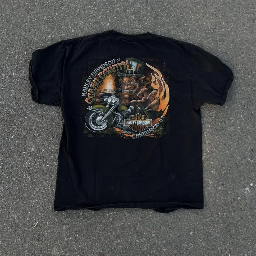 Harley Davidson × Vintage Harley Davidson Ocean Country T-Shirt 🏍️ Size US XL / EU 56 / 4 - 2 Thumbnail