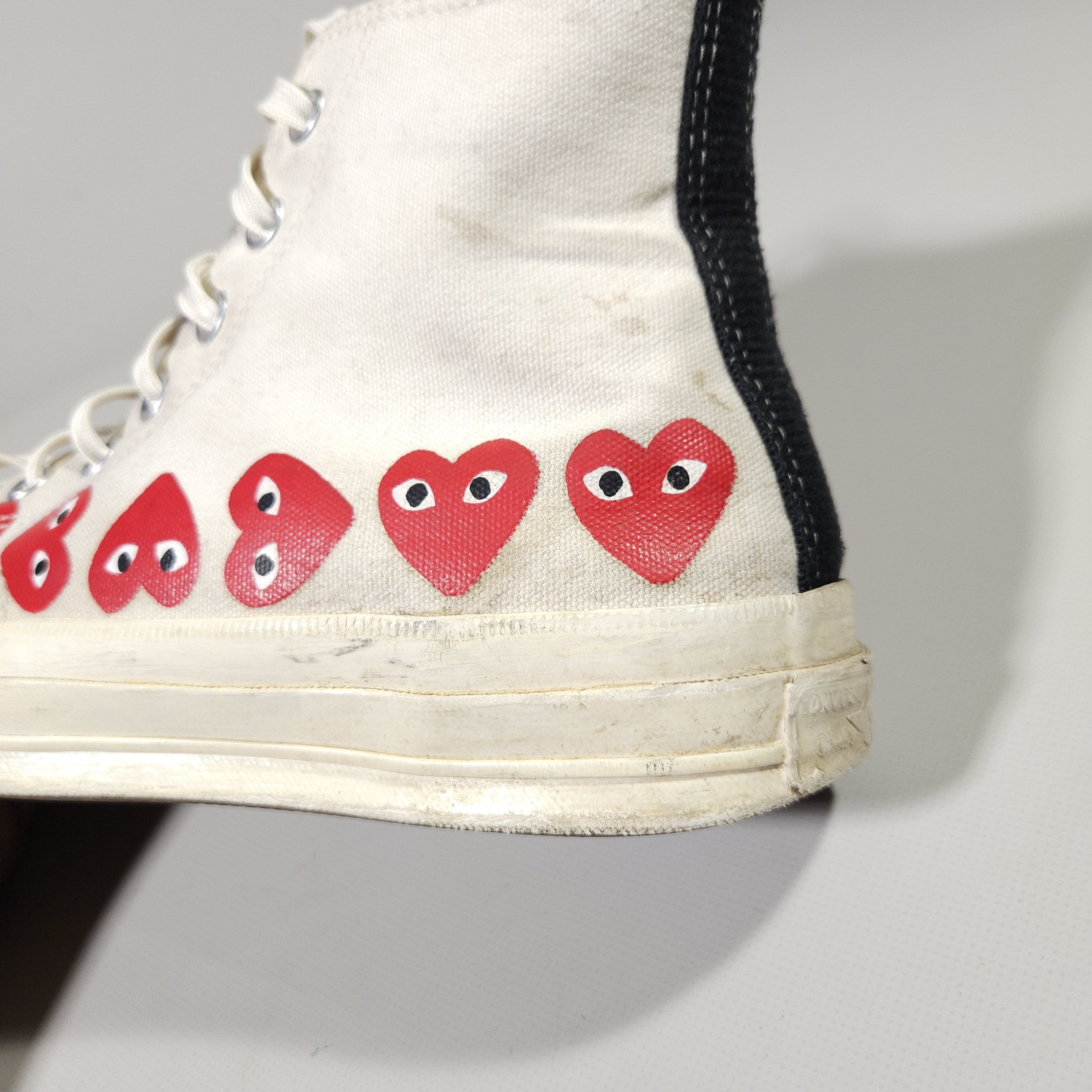Comme des Garcons × Comme des Garcons PLAY × Converse Converse x Comme Des Garcons Play Hearts High Top Shoes US 8 Size US 8 / EU 41 - 10 Thumbnail