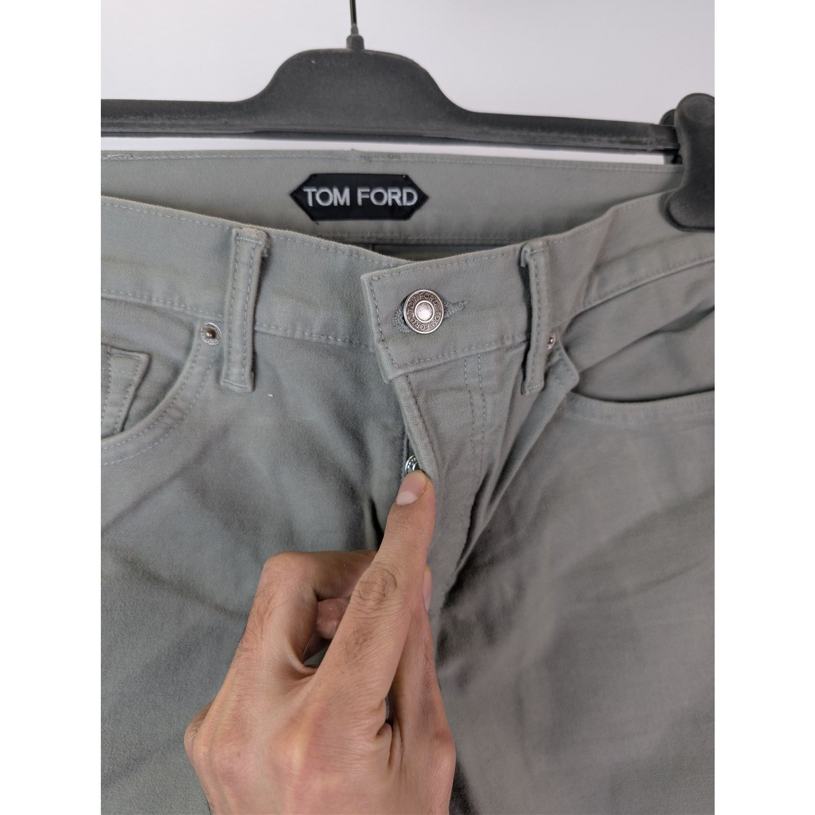 Tom Ford o1rshd1 Slim Fit Denim Jeans in Grey 31 Size US 31 - 7 Thumbnail
