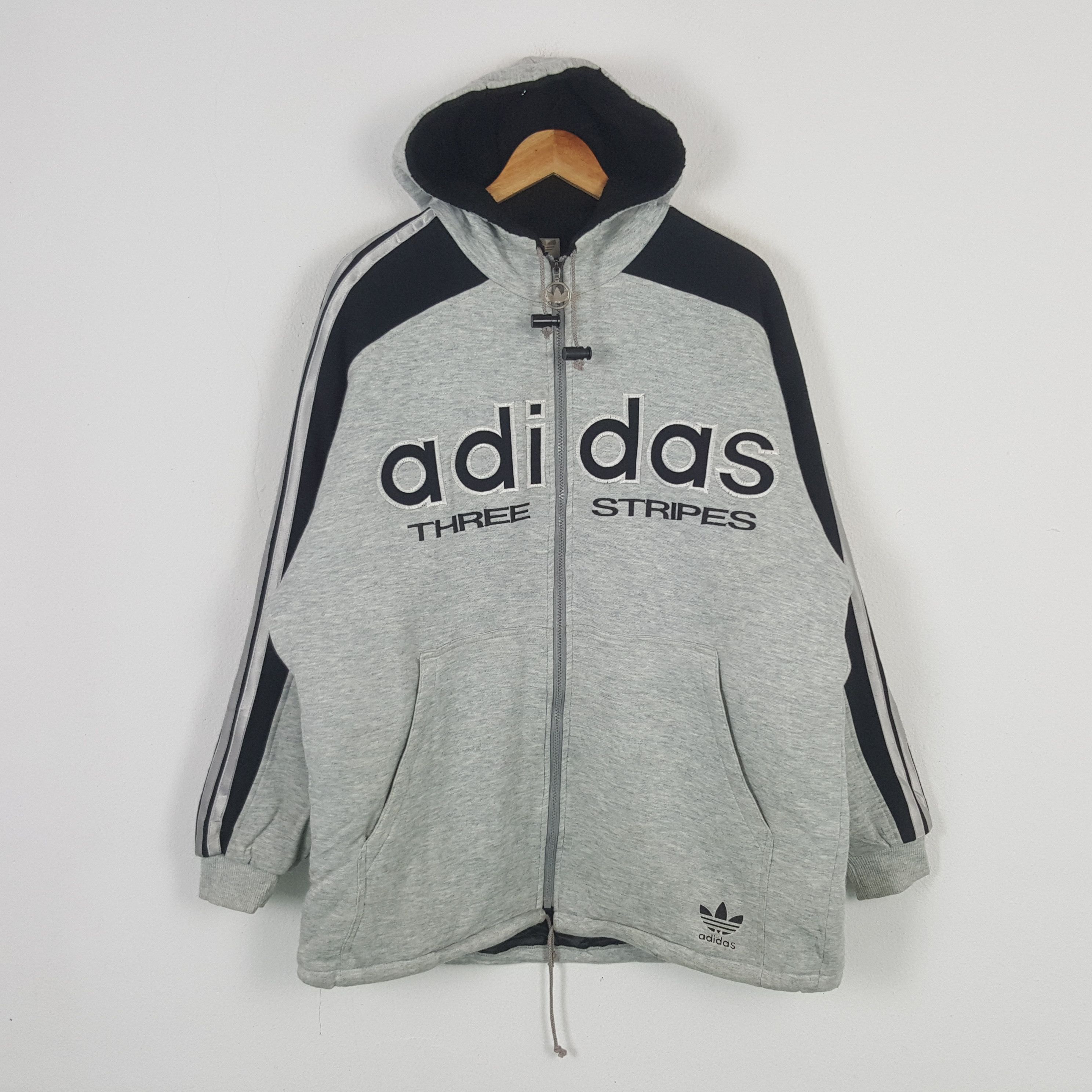 Adidas × Vintage Vintage Adidas American Brand Big Logo Hoodies C282N9 Size US XL / EU 56 / 4 - 1 Thumbnail