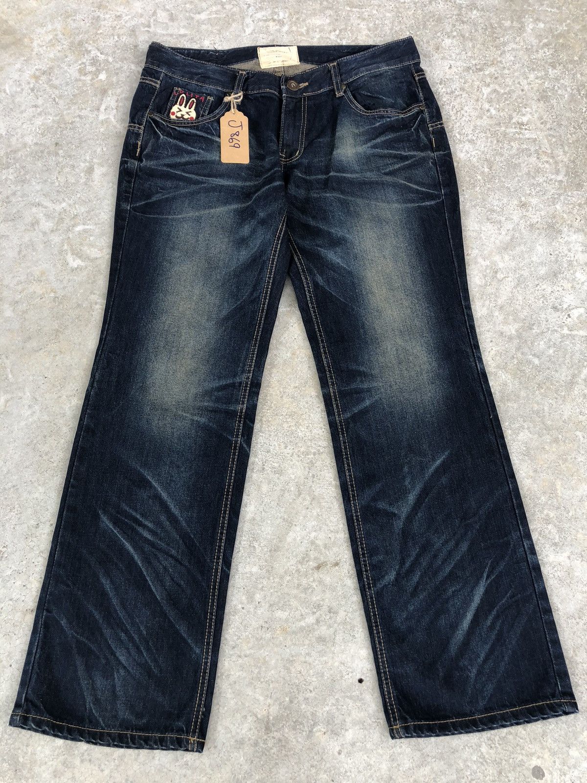 Japanese Brand Yoshitomo Nara Lolita Smile Distressed Jeans Size US 34 / EU 50 - 3 Thumbnail