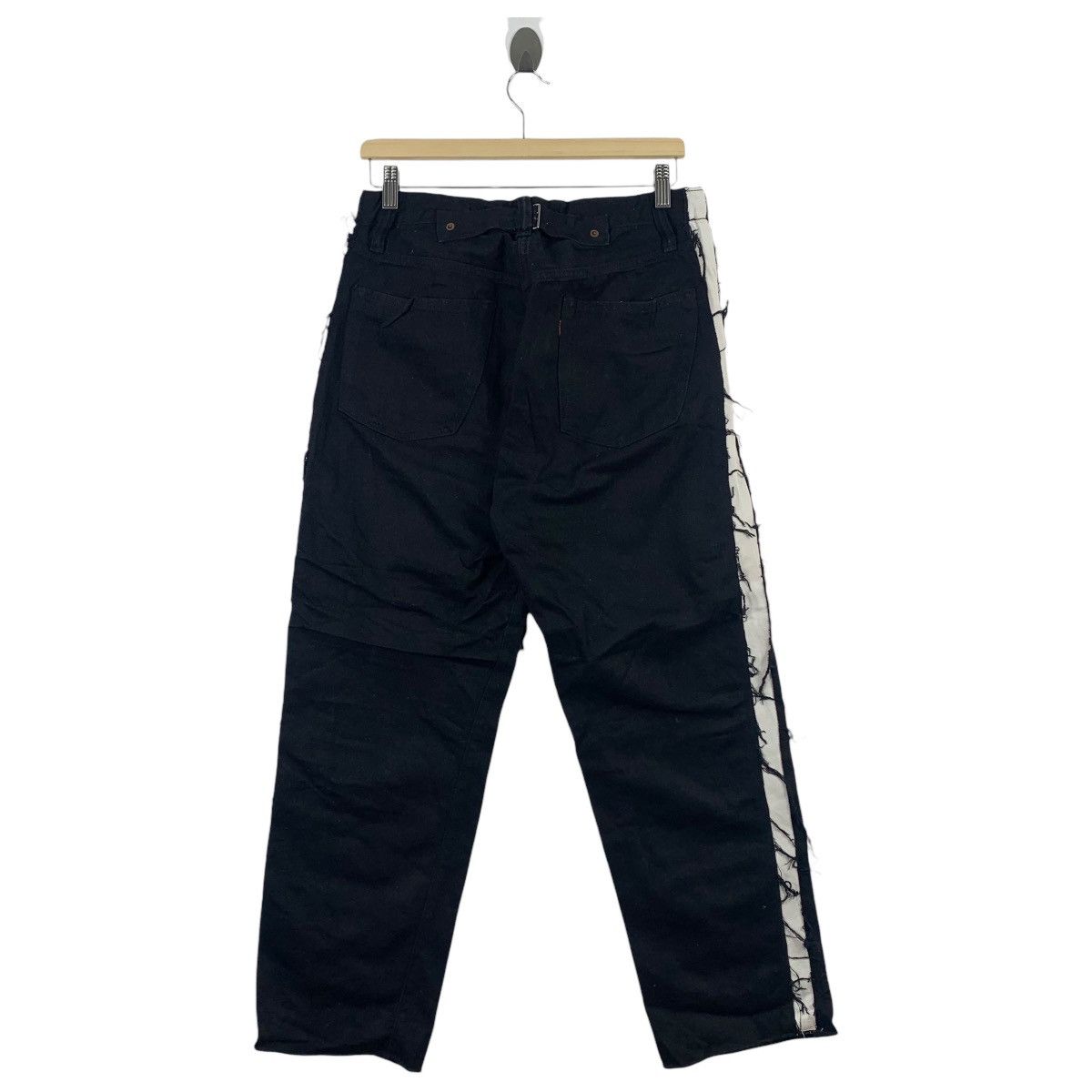 Japanese Brand RNA SLANG White stripe design denim pants Size US 30 / EU 46 - 4 Thumbnail