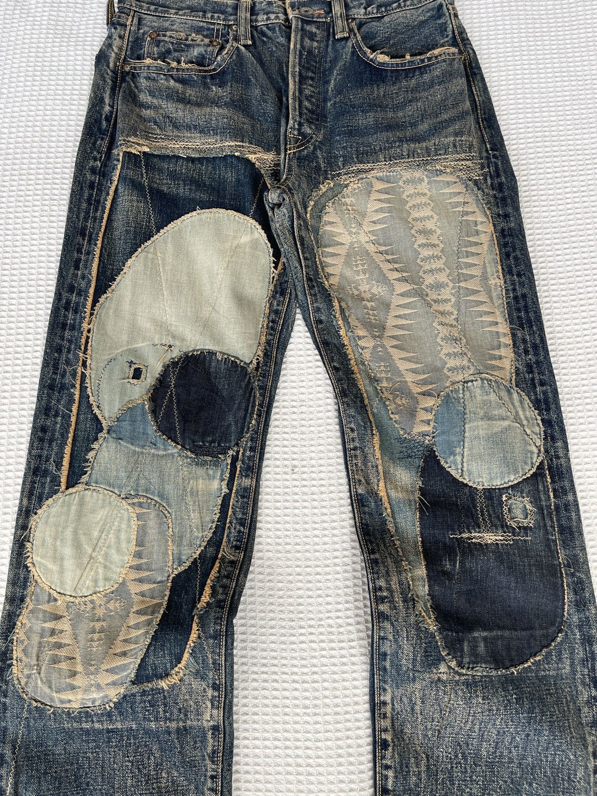 Kapital Kountry ARCHIVE🔥KAPITAL KOUNTRY🔥Shashiko Patchworks Selvedge Denim Size US 30 / EU 46 - 5 Thumbnail