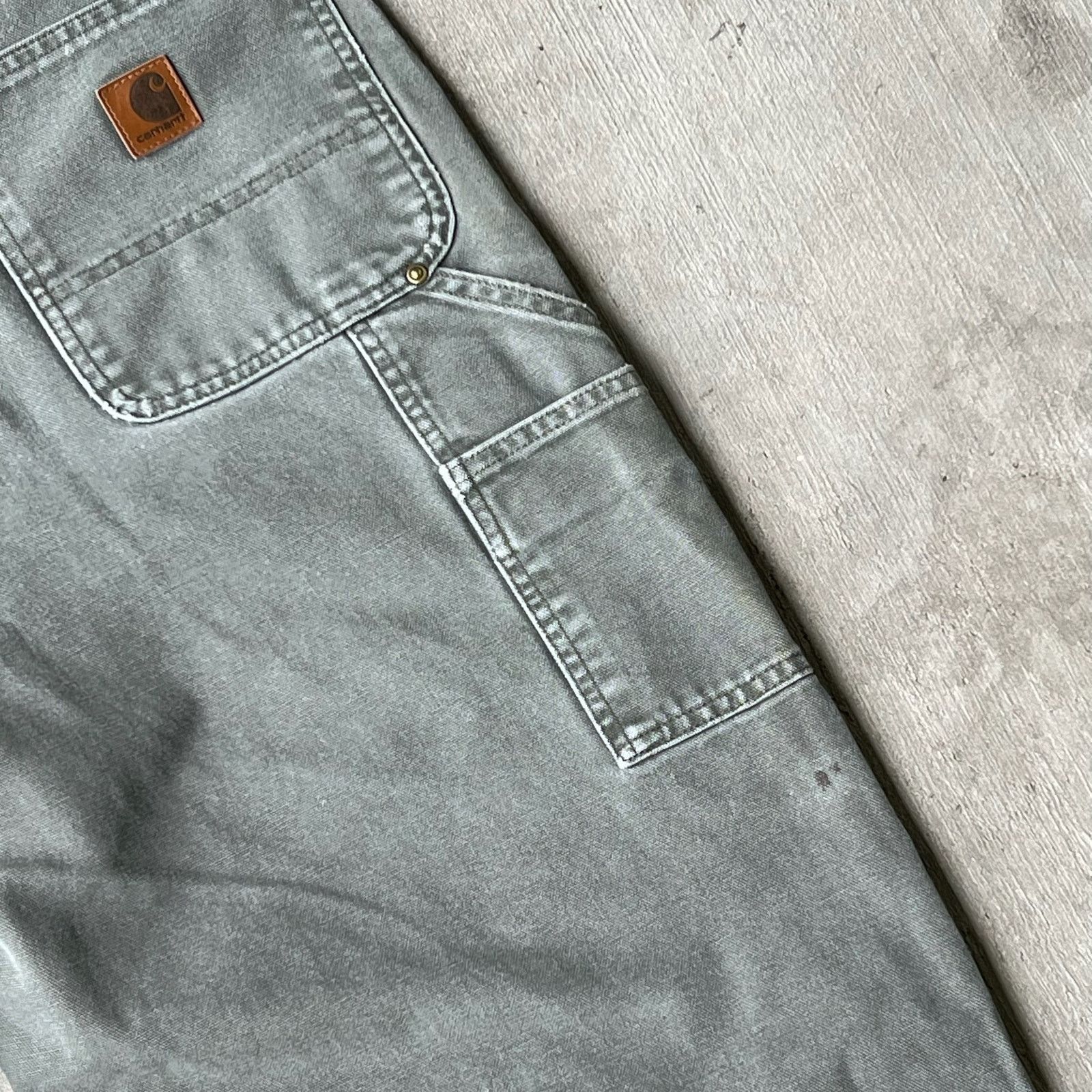 Carhartt × Vintage Carhartt green double knee work wear carpenter pants Size US 39 - 12 Thumbnail