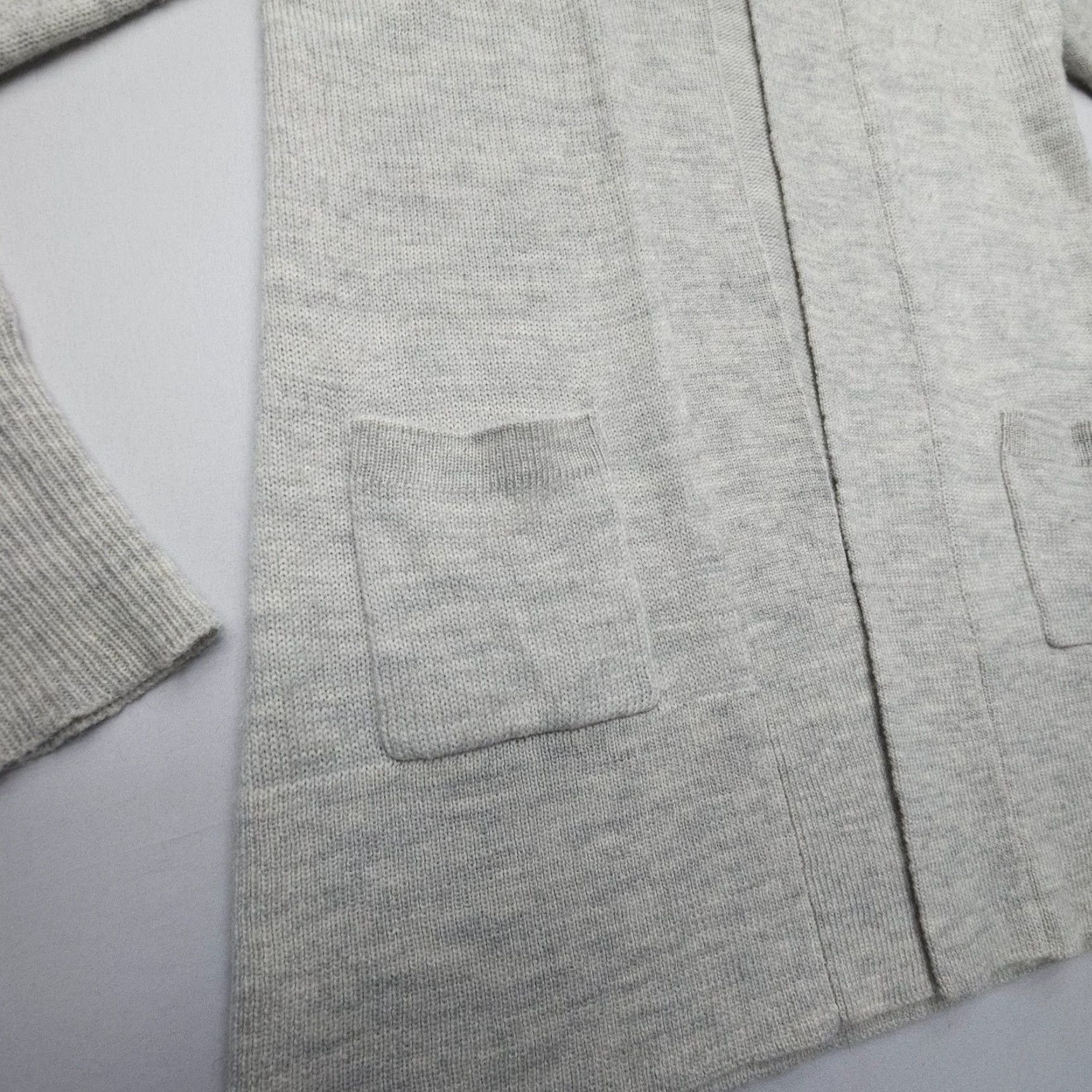 J.Crew J. Crew Cardigan Womens Small Gray Open Pockets Lightweight Knit Wool Alpaca Blend Sweater Winter Light Size S / US 4 / IT 40 - 5 Thumbnail