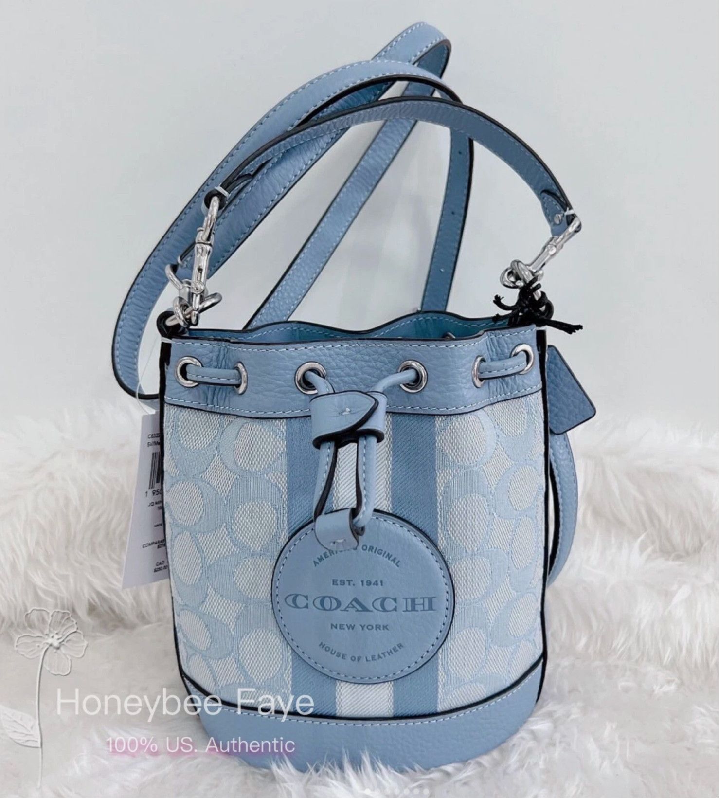Coach Mini Dempsey Bucket Bag In Signature Jacquard Stripe Patch Size ONE SIZE - 2 Thumbnail