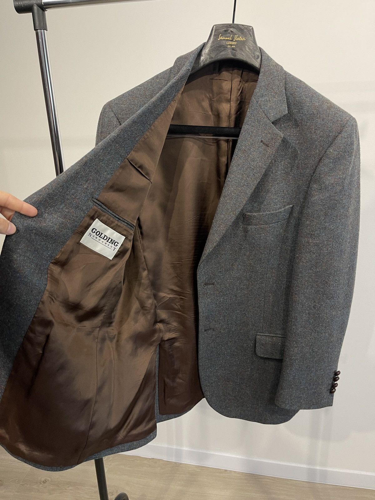 Vintage Vintage Golding tweed wool blazer classic jacket sport coat Size 42R - 7 Thumbnail