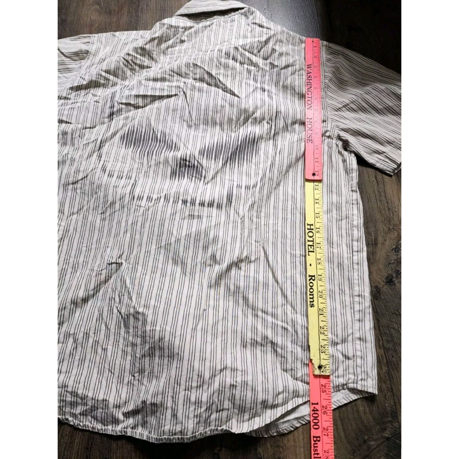 Harley Davidson Harley Davidson Motorcycles Button Down Shirt Mens M Tan Striped Short Sleeve Casual Motorcycle Theme Cotton Size US M / EU 48-50 / 2 - 3 Thumbnail