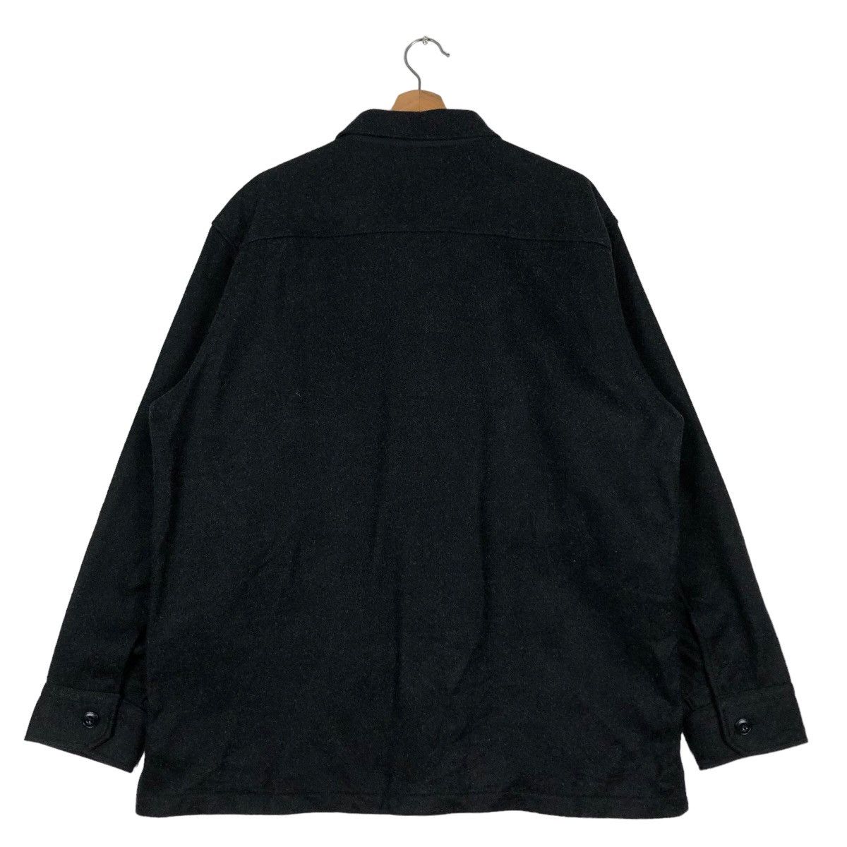 Japanese Brand 🔥Vintage Rich Black Wool Jacket Uniqlo Japan Issey Miyake Size US XL / EU 56 / 4 - 8 Thumbnail