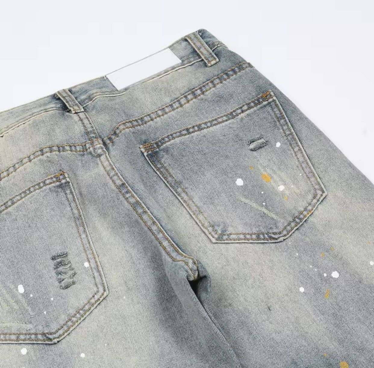Japanese Brand Ripped Jeans Y2k High Street Distressed Washed-out Loose Size US 28 / EU 44 - 6 Thumbnail