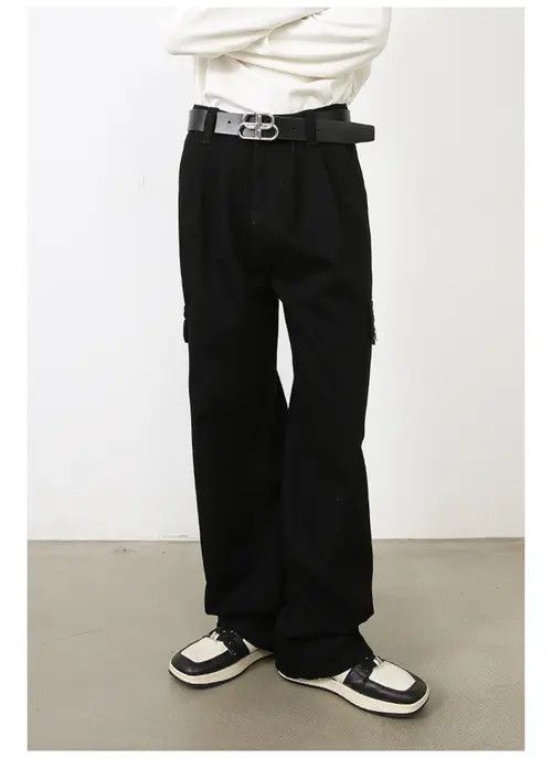 Jean Japanese retro loose straight trend casual workwear jeans Size US 32 / EU 48 - 4 Thumbnail