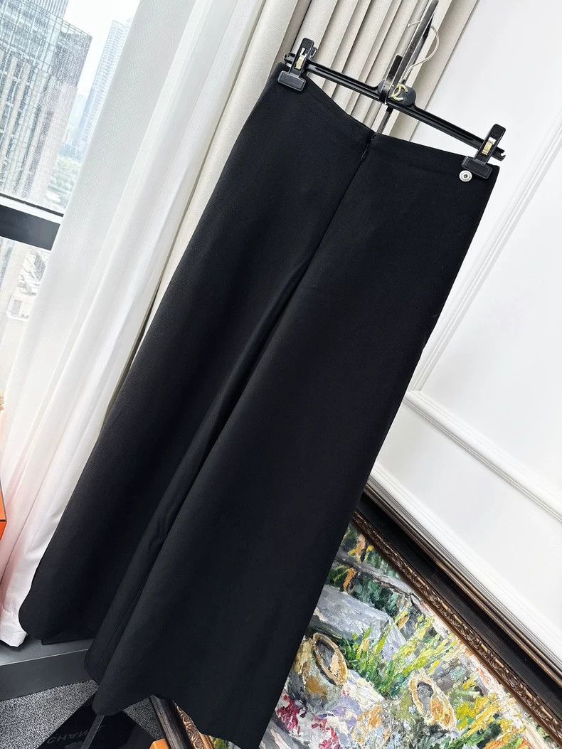 Chanel Chanel 22c early spring show black wide-leg trousers Size 24" / US 00 / IT 34 - 1 Thumbnail