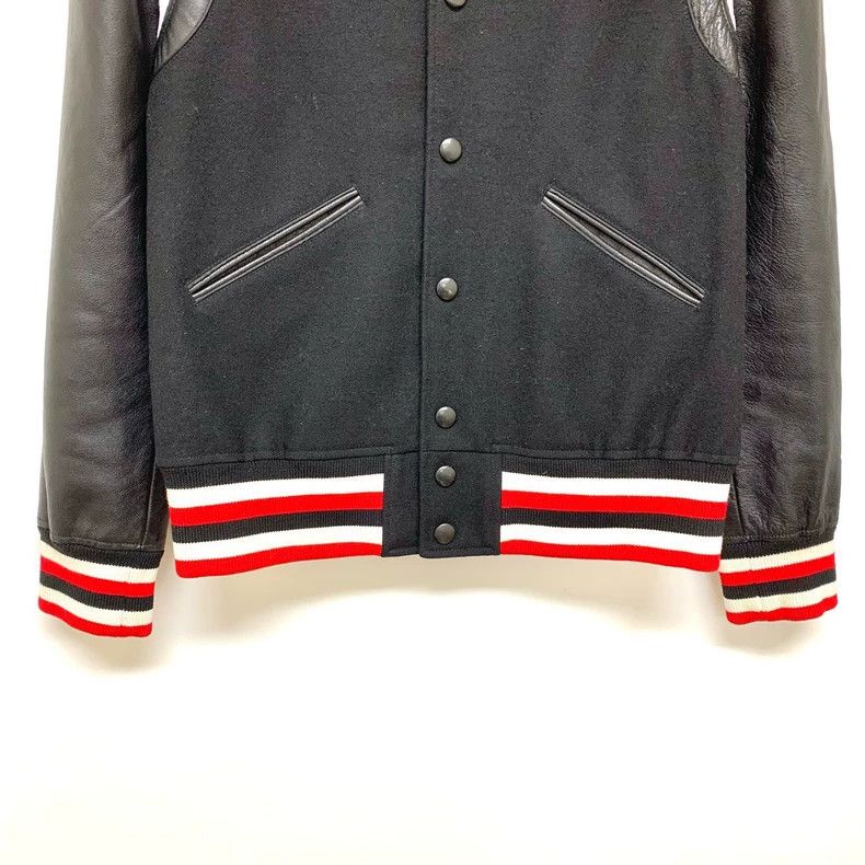 Givenchy Givenchy Size50 Leather-trimmed Striped Baseball Jacket, Si Size US M / EU 48-50 / 2 - 4 Thumbnail