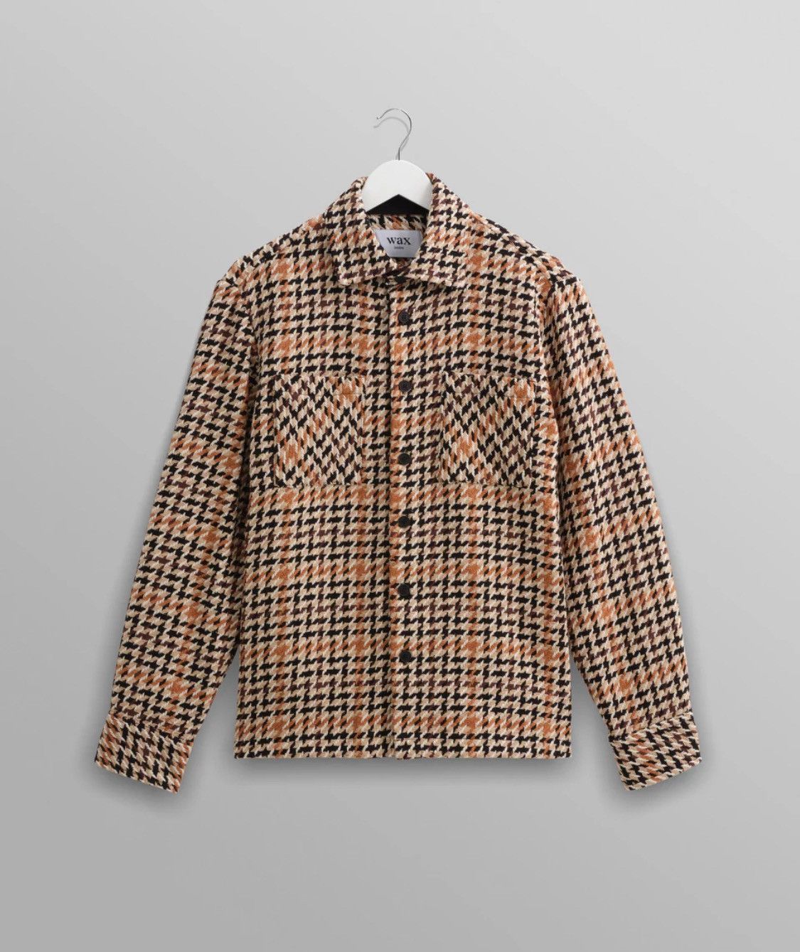 Wax London Whiting - Natural Houndstooth-Weave Overshirt Size US L / EU 52-54 / 3 - 1 Thumbnail