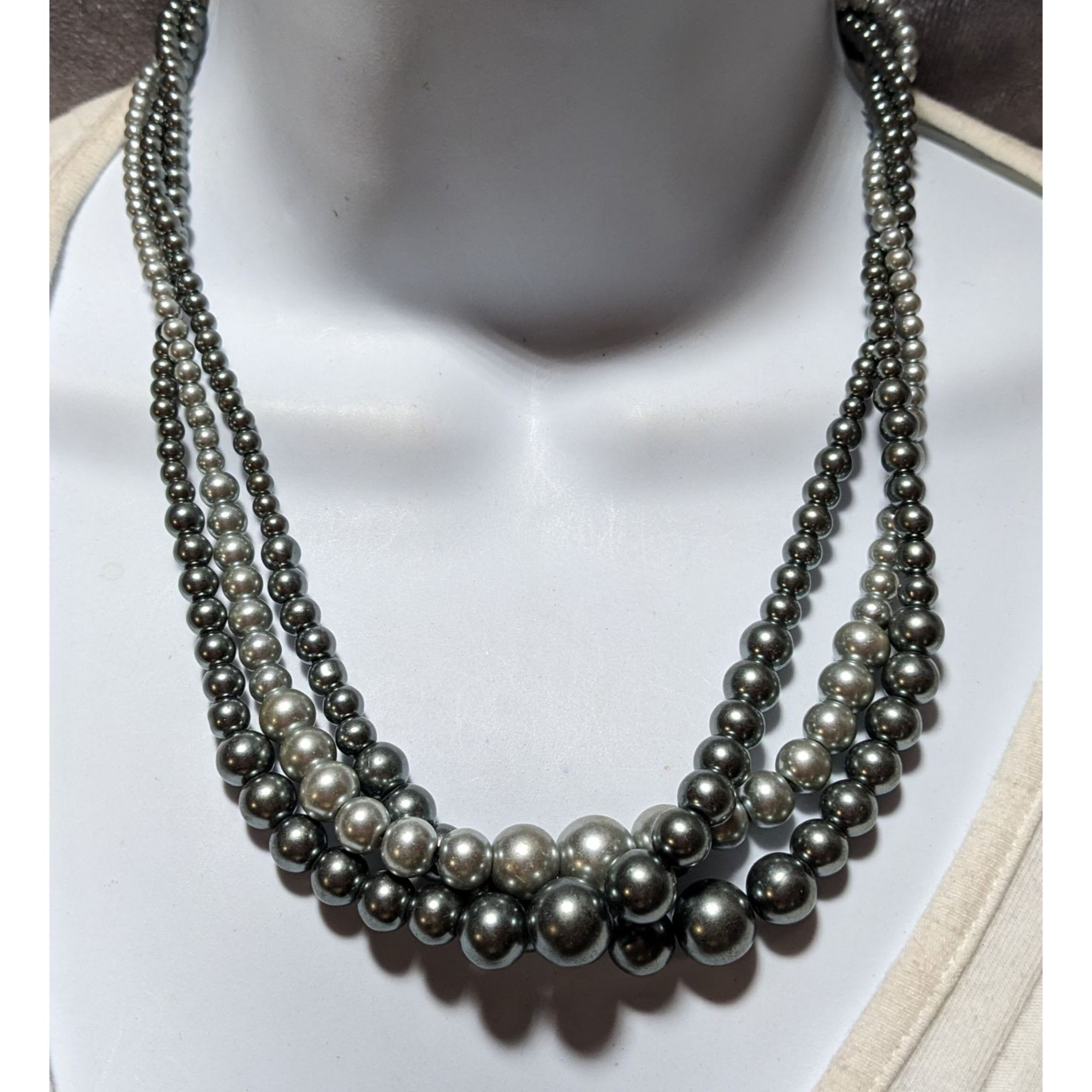Other Silver Twisted Pearl Necklace Size ONE SIZE - 5 Thumbnail