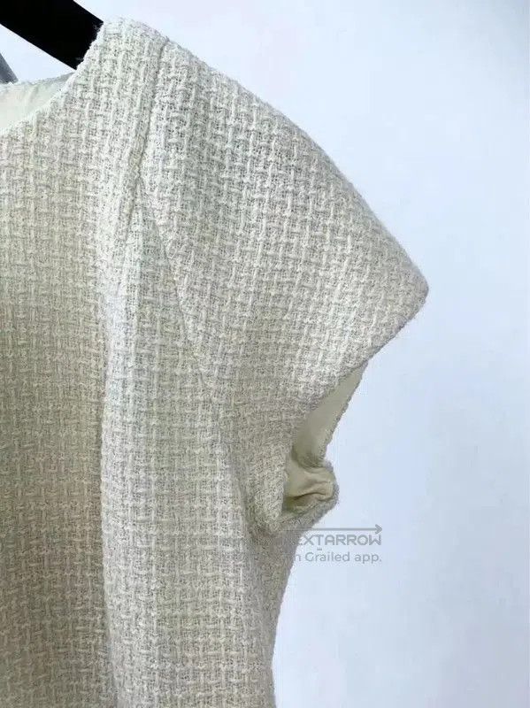 Chanel Chanel Cream Cotton Women's Dress Size XL . Size XL / US 12-14 / IT 48-50 - 3 Thumbnail
