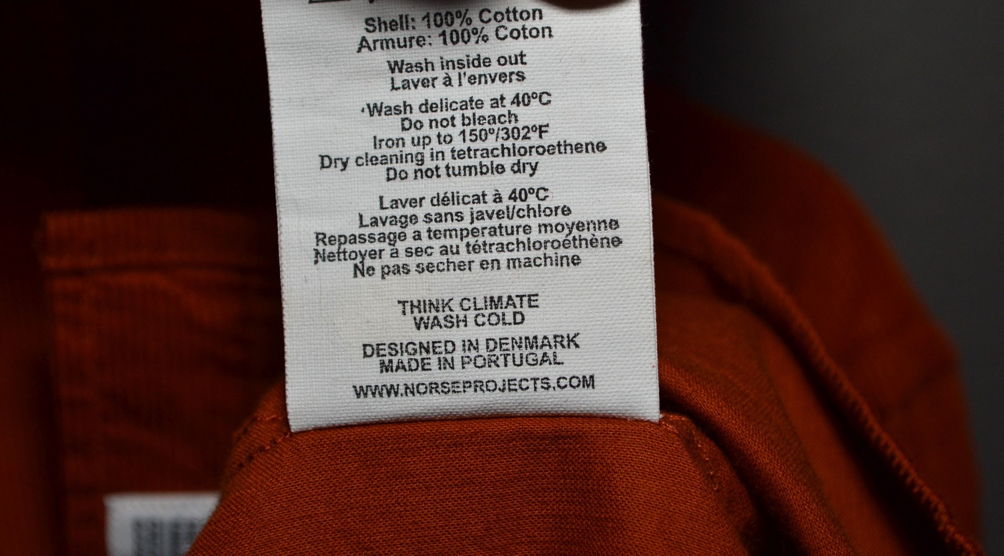 Norse Projects Norse Projects Osvald Corduroy Cadmium Orange Shirt XL Size US XL / EU 56 / 4 - 8 Thumbnail