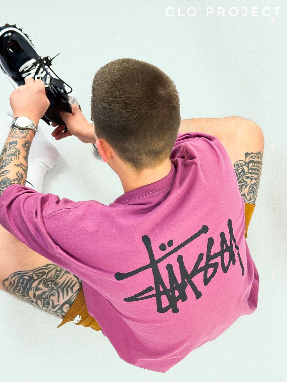 Hypebeast Stussy Basic Berry T-shirt Size US XL / EU 56 / 4 - 2 Thumbnail