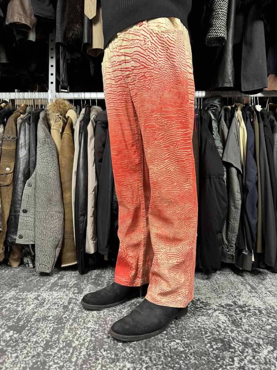 Roberto Cavalli 2000s Roberto Cavalli Red & White Coral Pants Size US 30 / EU 46 - 3 Thumbnail