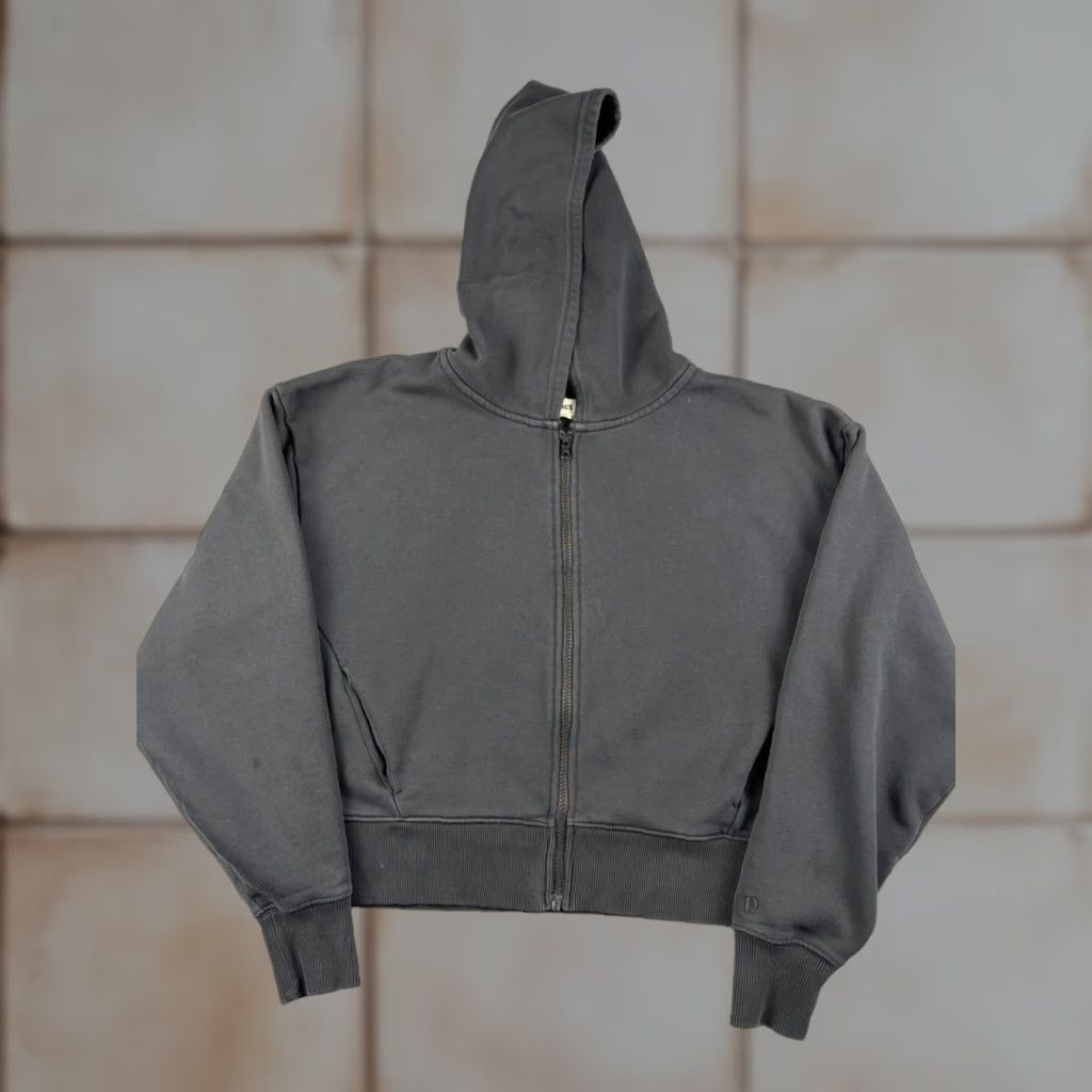 Vintage Pact Sweatshirt Hoodie Women’s Size M Black Full Zip Organic Cotton Blend Ladies Activewear Logo Crew Neck Long Sleeve Refined Size M / US 6-8 / IT 42-44 - 1 Thumbnail
