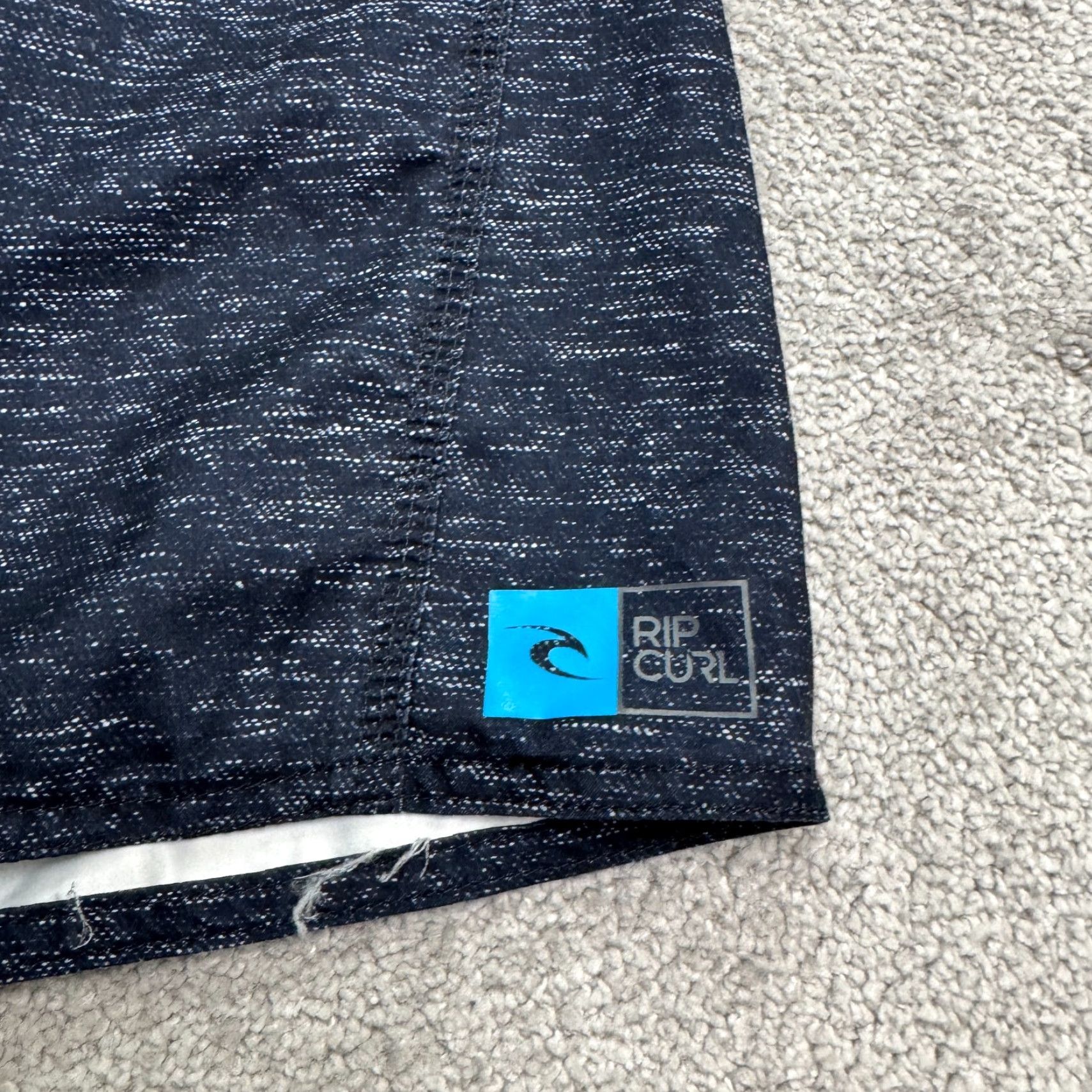 Rip Curl Rip Curl Mirage Swim Trunks Board Shorts Mens 32 Blue Gray Striped Beach Summer Size US 33 - 5 Thumbnail