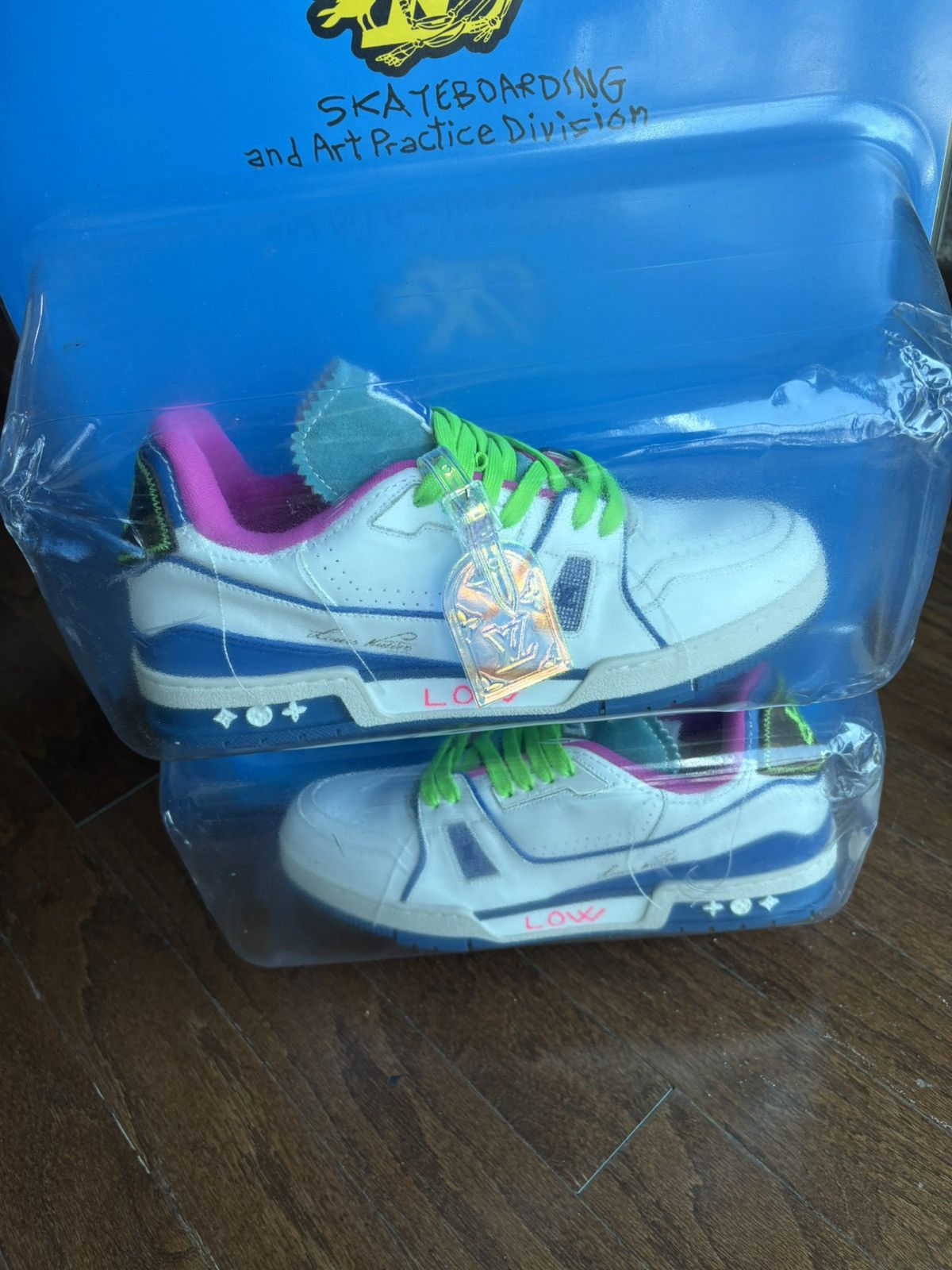 Louis Vuitton RARE Louis Vuitton Virgil Upcycled Trainer SoHo Exclusive Size US 12 / EU 45 - 11 Thumbnail