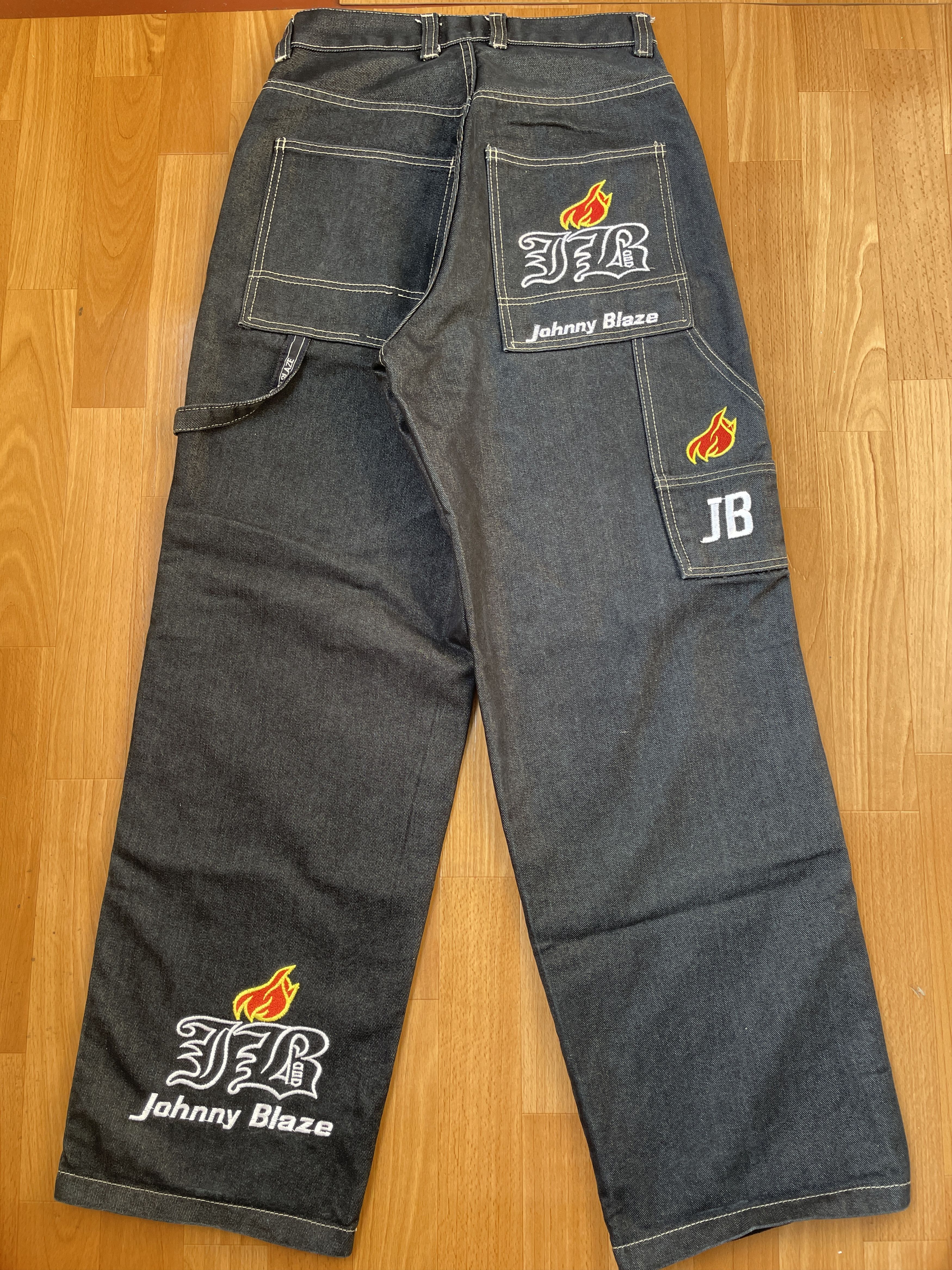 Wu-Tang Clan Johnny Blaze jeans shiny metallic silver baggy Wu Wear 28 Size US 28 / EU 44 - 2 Thumbnail