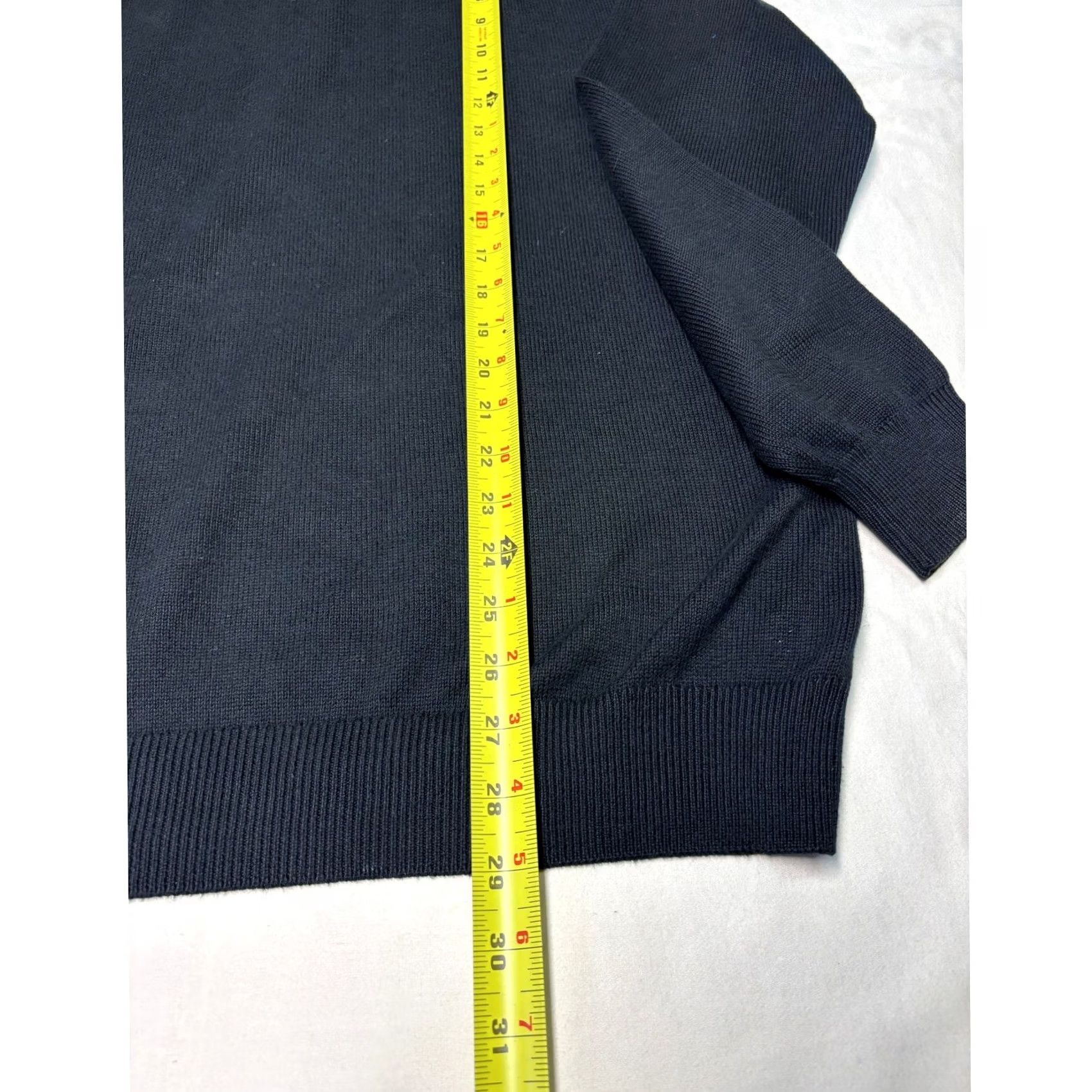 Lacoste Lacoste Men Black 1/4 Zip Mock Neck Sweater Cotton Size 4 Pullover Knit Logo Zipper Casual Fall Winter Mens Size US S / EU 44-46 / 1 - 6 Thumbnail