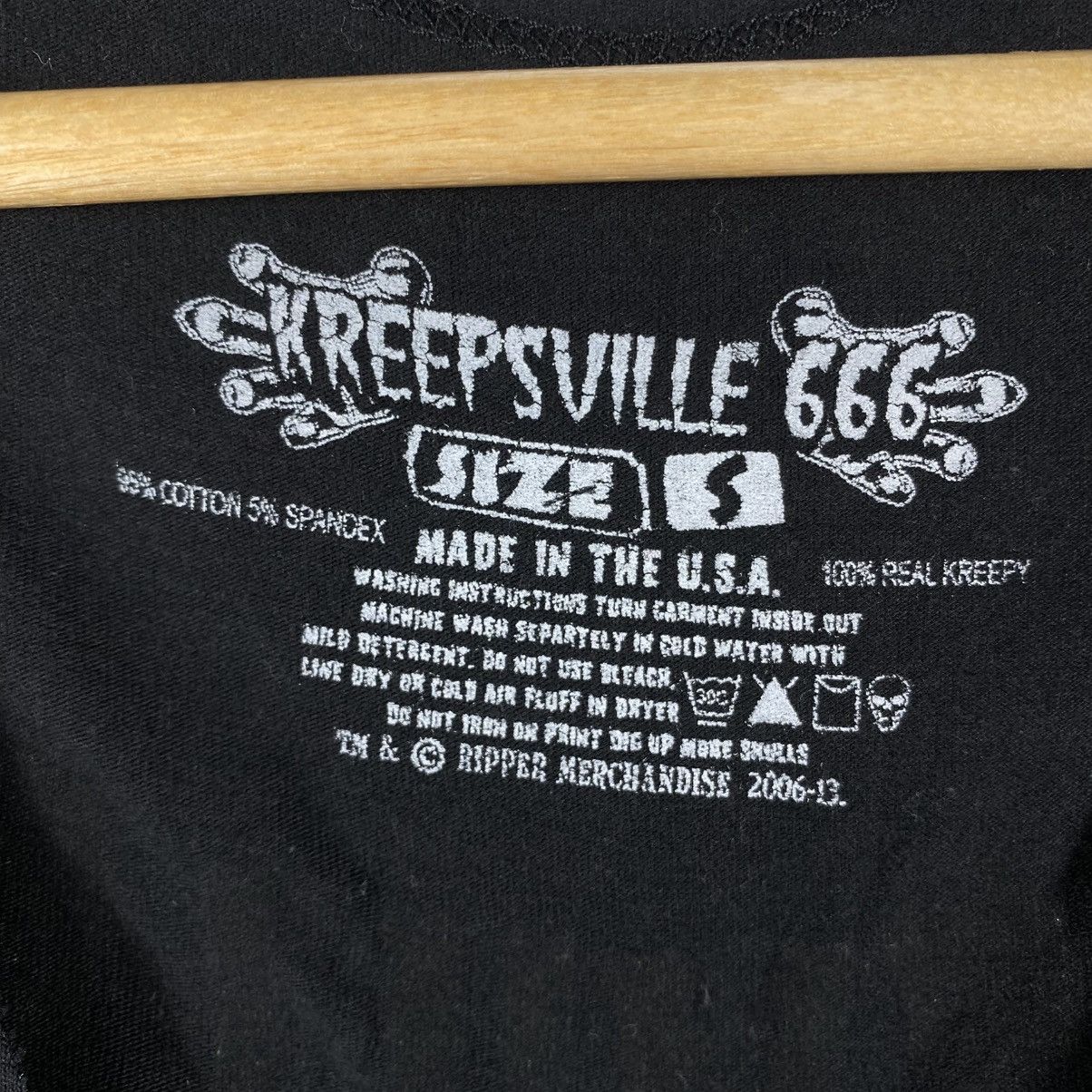 Expert Horror Vintage 2010 KREEPSVILLE 666 Skeleton Women Tops Tee Shirt Size S / US 4 / IT 40 - 6 Thumbnail