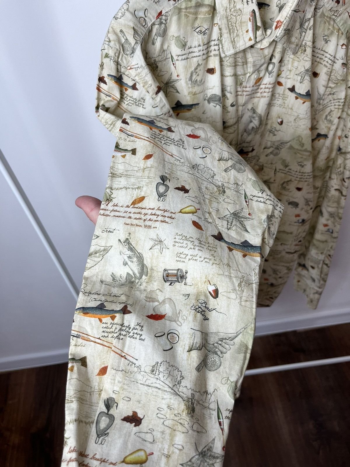 New & Lingwood New Lingwood Button Ups Overprint Fish Fishing Shirt Size US XL / EU 56 / 4 - 7 Thumbnail