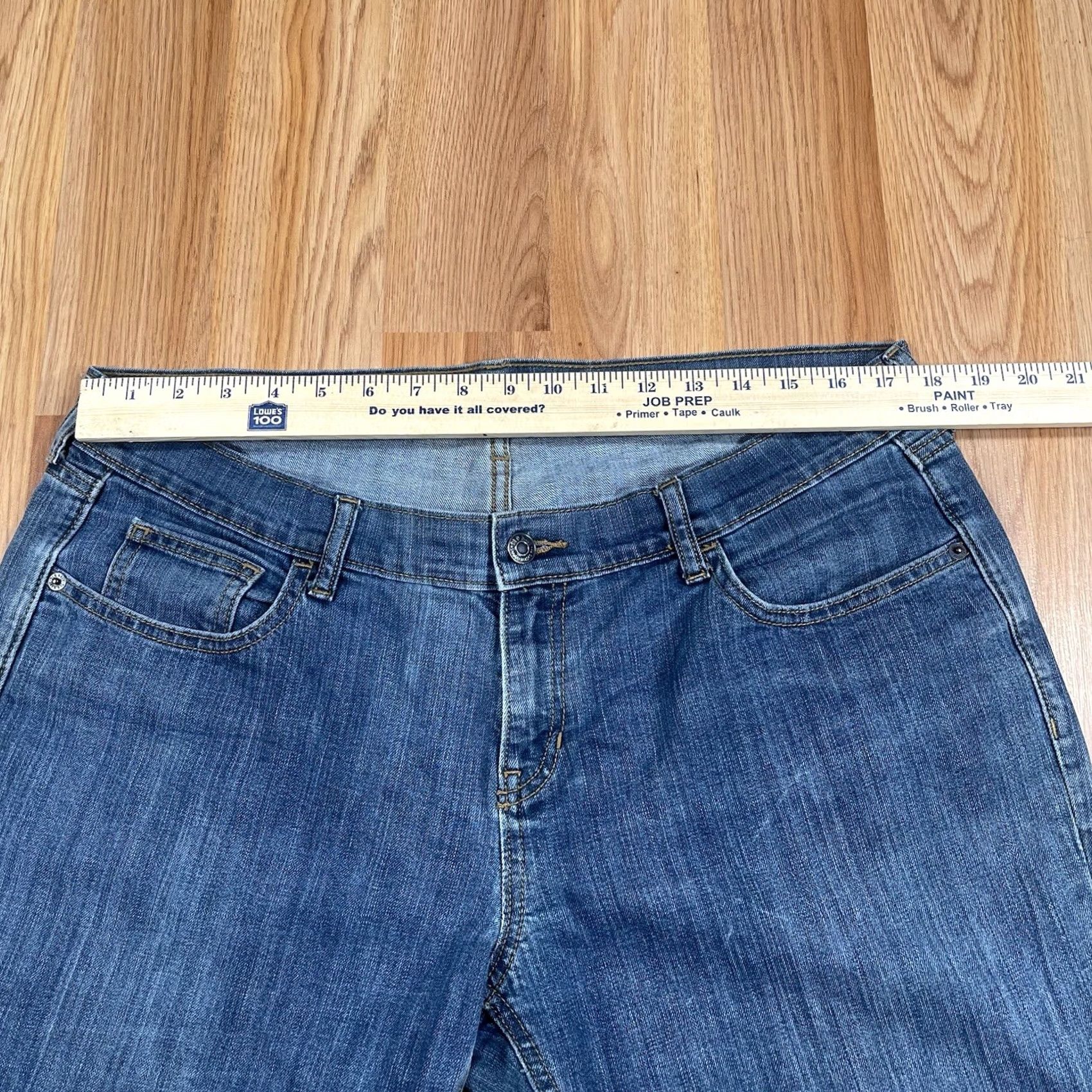 Old Navy Old Navy Jeans Womens 14 Boyfriend Skinny Leg Mid Rise Stretch Blue Denim Pants Size 36" / US 14 / IT 50 - 3 Thumbnail