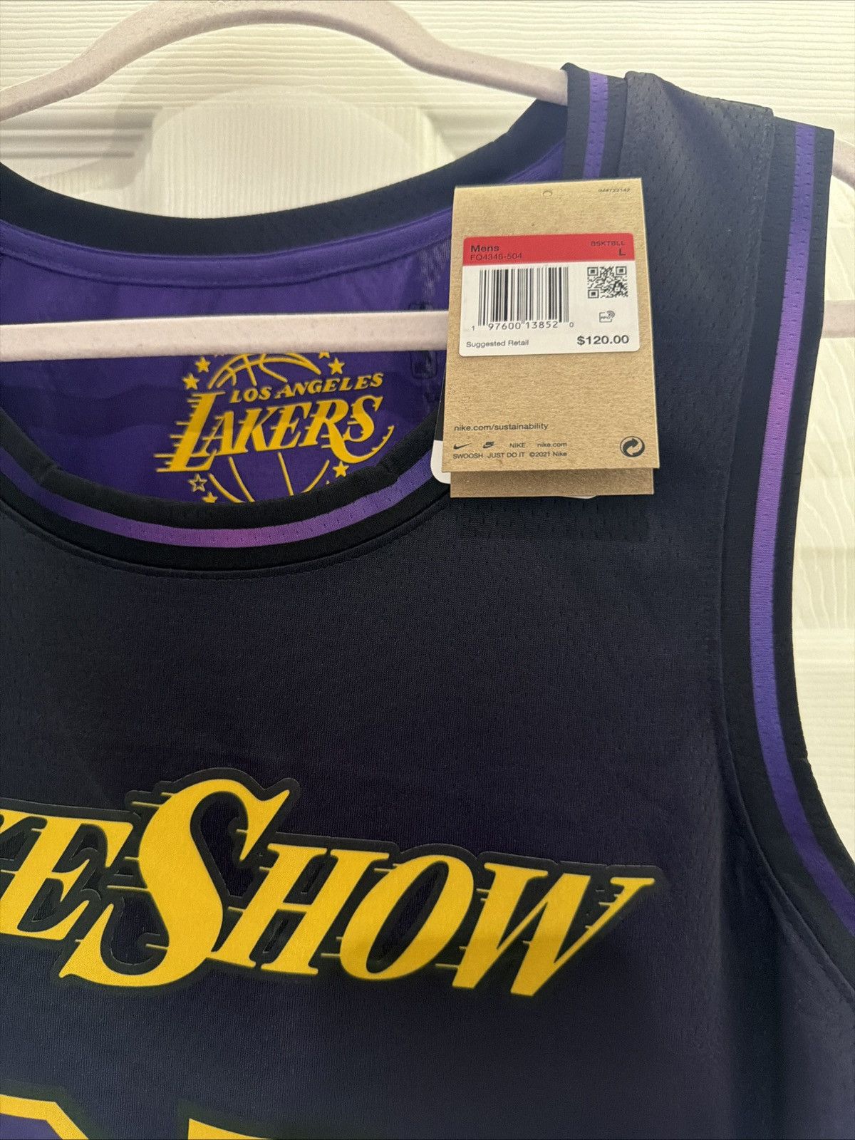 Nike NWT Nike Authentic LA Lakers City Edition Jersey Men’s L Size US L / EU 52-54 / 3 - 3 Thumbnail