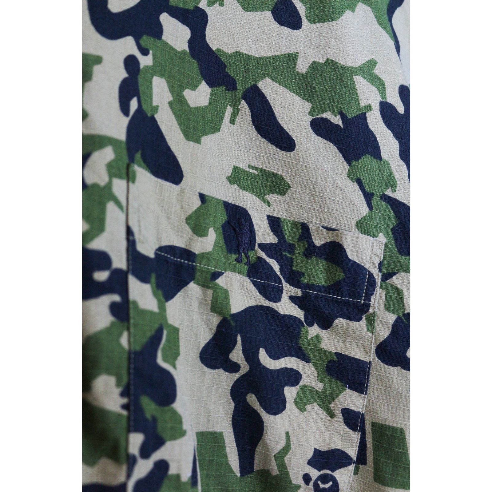Bape Vintage BAPE Full Camo Mad Face Shirt A Bathing Ape 90s Size US M / EU 48-50 / 2 - 5 Thumbnail