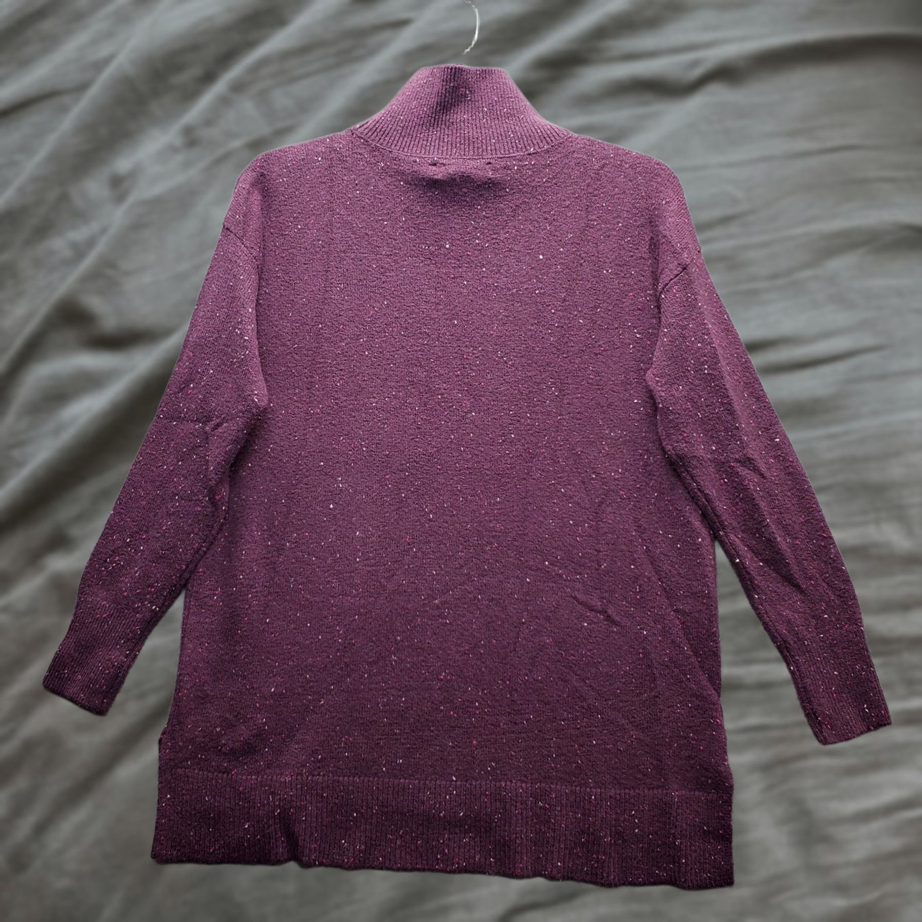 Loft LOFT Womens Sweater Size S Purple Speckled Knit Turtleneck Stretch Pullover Size S / US 4 / IT 40 - 1 Thumbnail