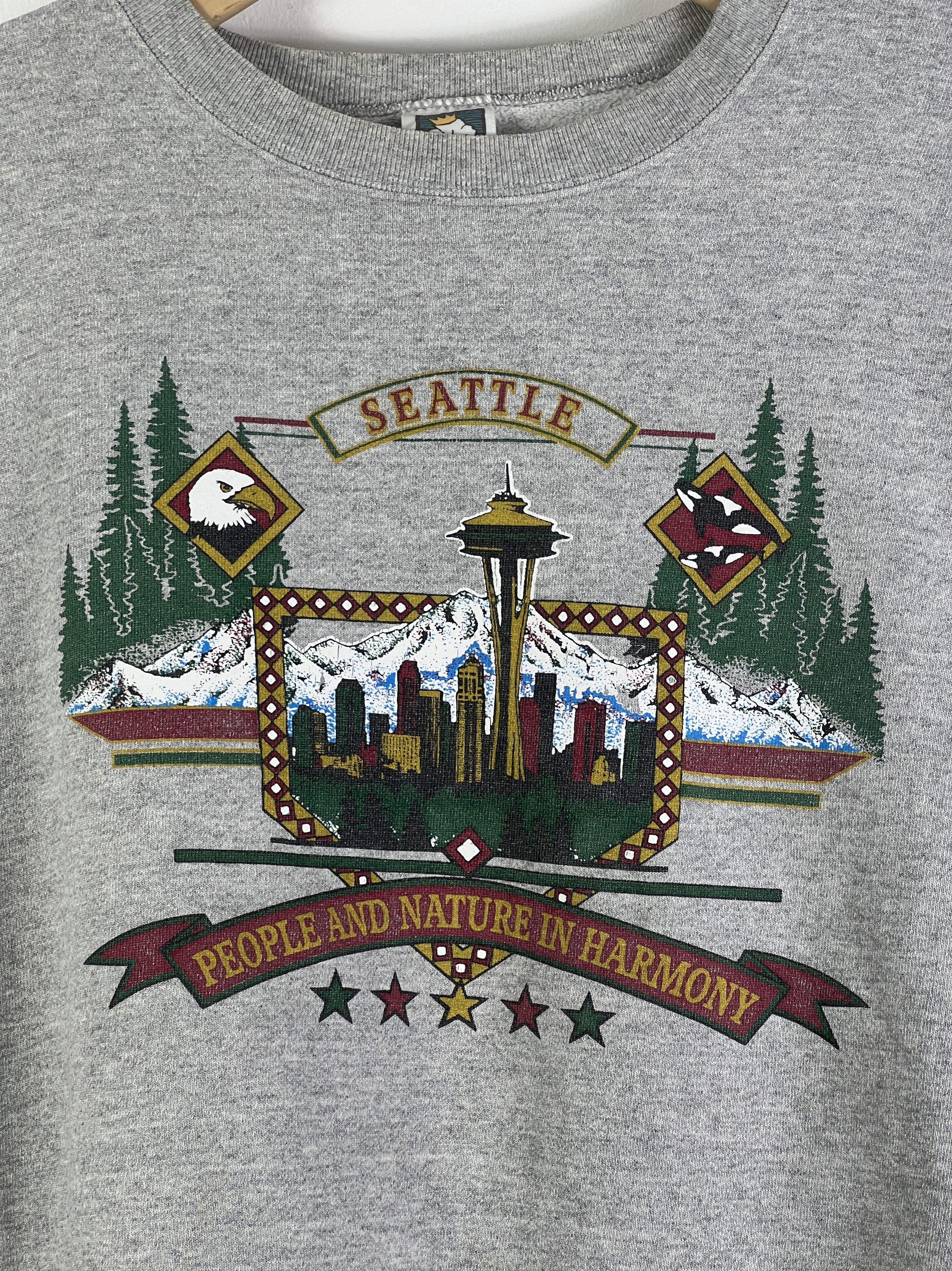 Vintage No.5078 Vintage 90s Seattle Souvenir Graphic Sweatshirt (XL) Size US XL / EU 56 / 4 - 2 Thumbnail