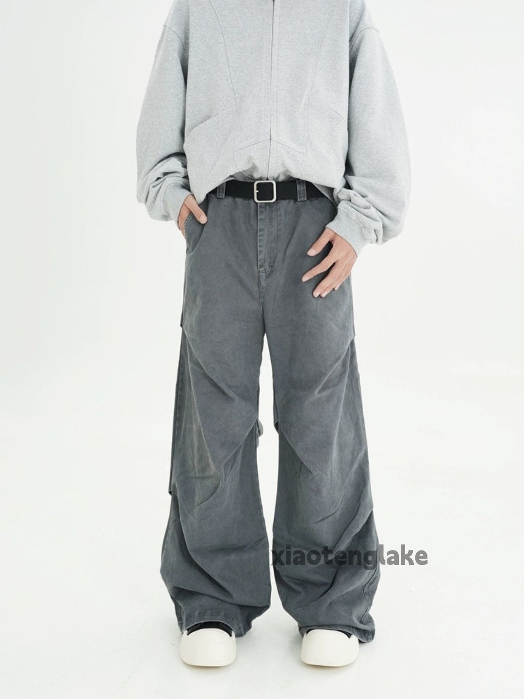 Designer × Japanese Brand × Vintage washed faded cleanfit yuppie flared work pleated pants Size US 28 / EU 44 - 2 Thumbnail