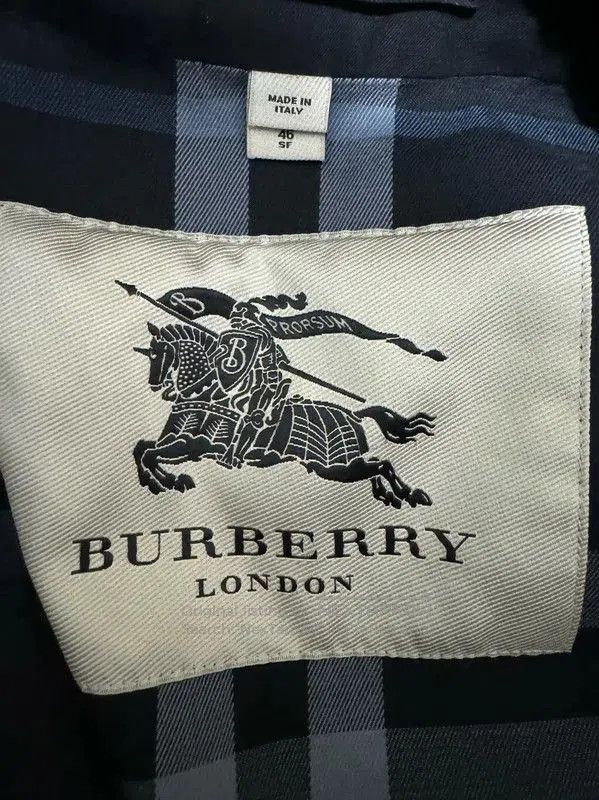 Burberry Burberry Black Leather Logo Embroidered Trench Coat. Size US S / EU 44-46 / 1 - 5 Thumbnail