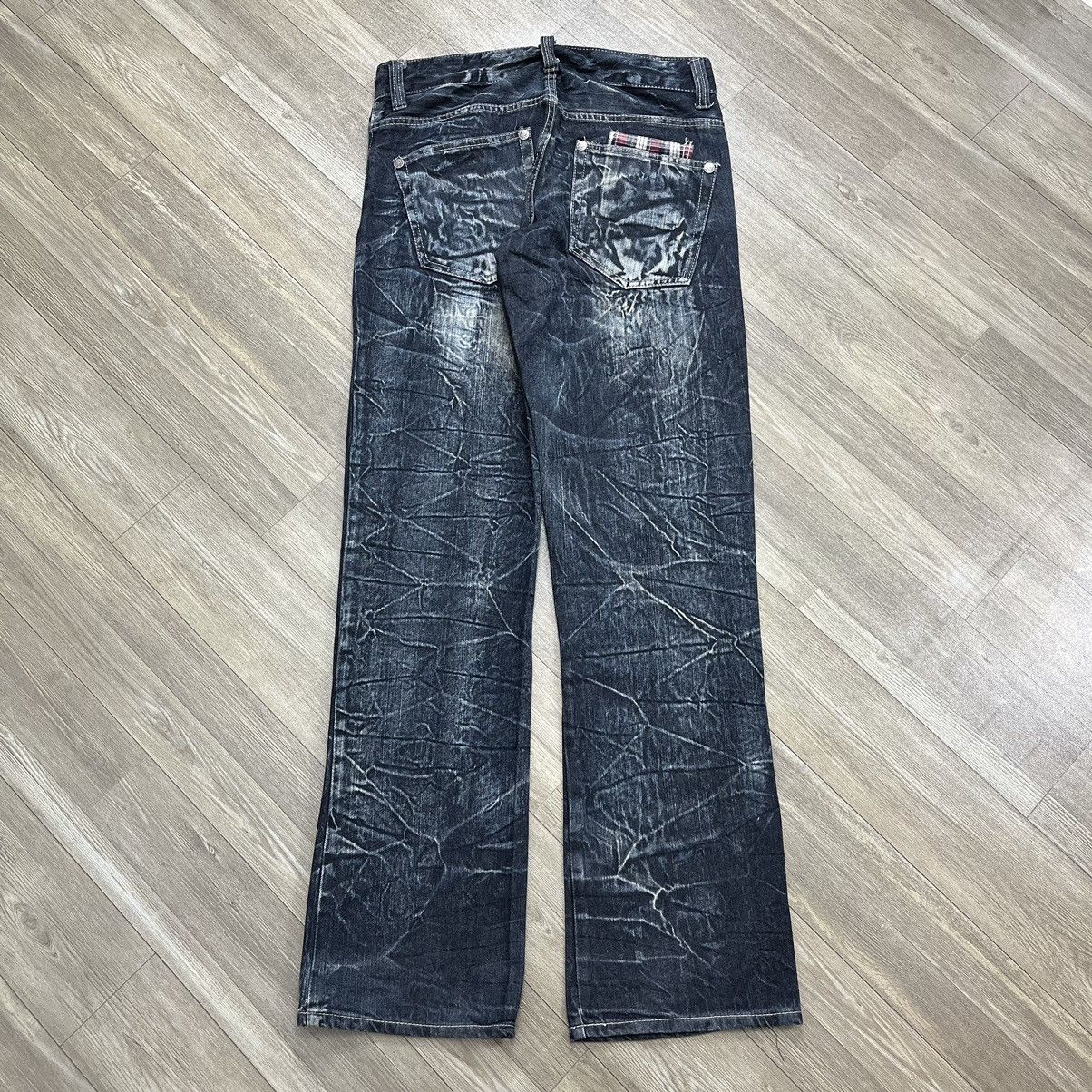 If Six Was Nine × Le Grande Bleu (L.G.B.) × Tornado Mart Y2K Wild Life Faded Lightning Desain Skull Bones Jeans Size US 31 - 16 Thumbnail