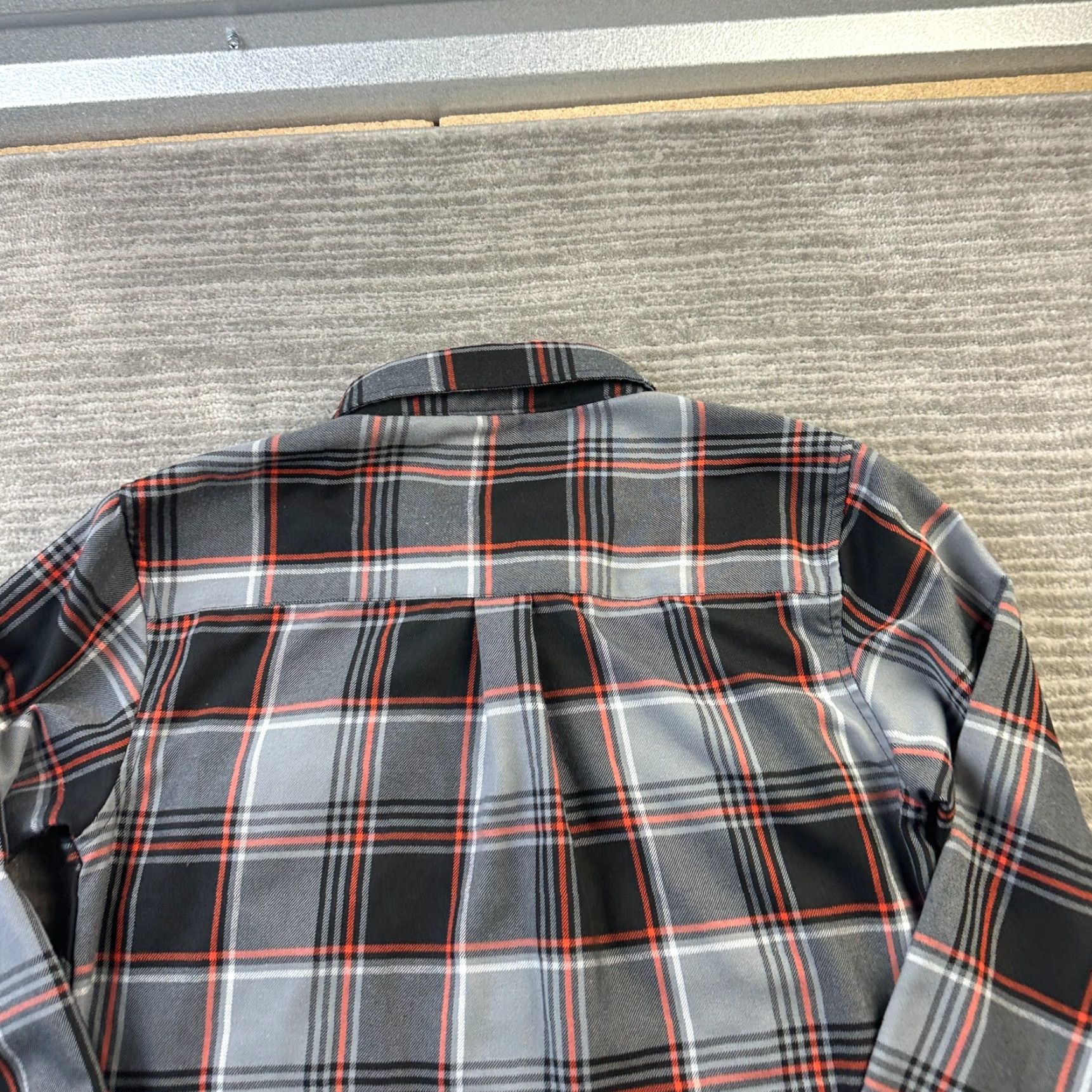 Vintage Dixxon Flannel Shirt Womens Large Gray Orange Plaid The G Snap Harley Size L / US 10 / IT 46 - 5 Thumbnail