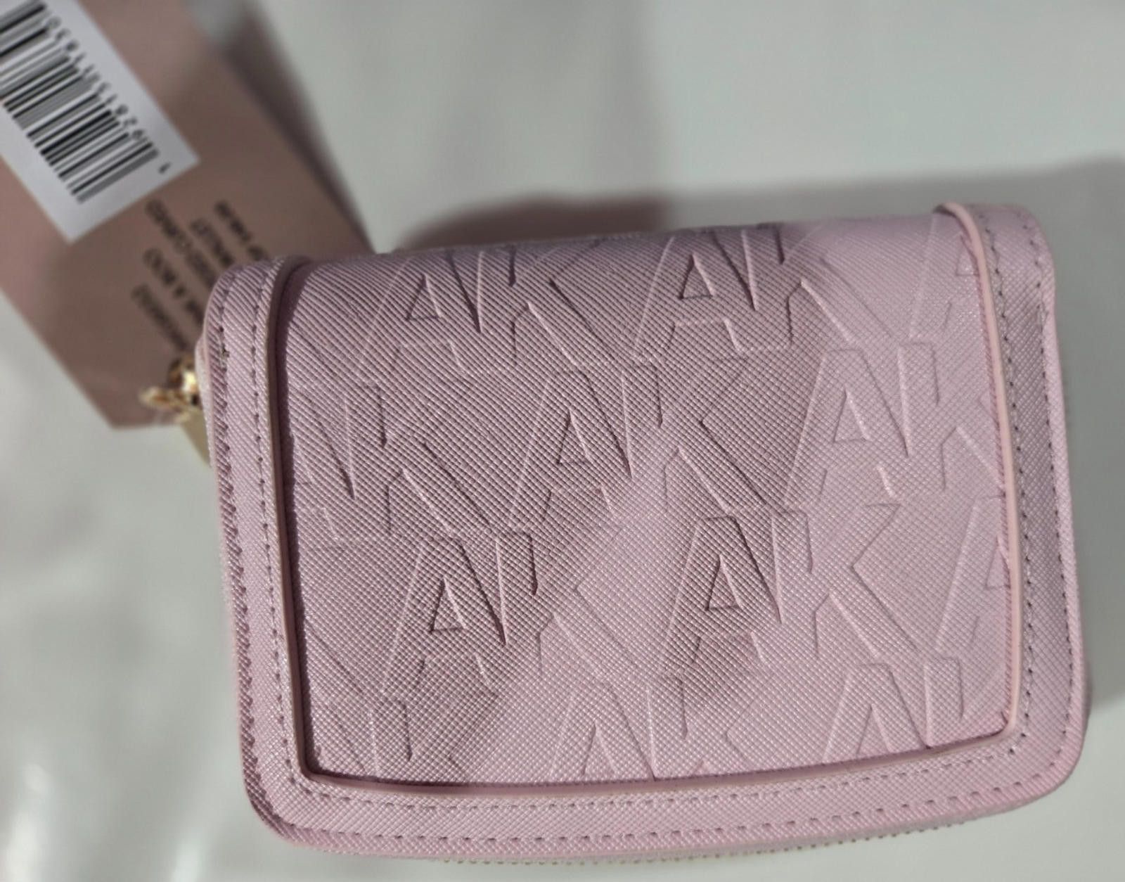 Designer Anne Klein Wallet Pink A Boo Embossed Curved Wallet Zip NWT Size ONE SIZE - 2 Thumbnail