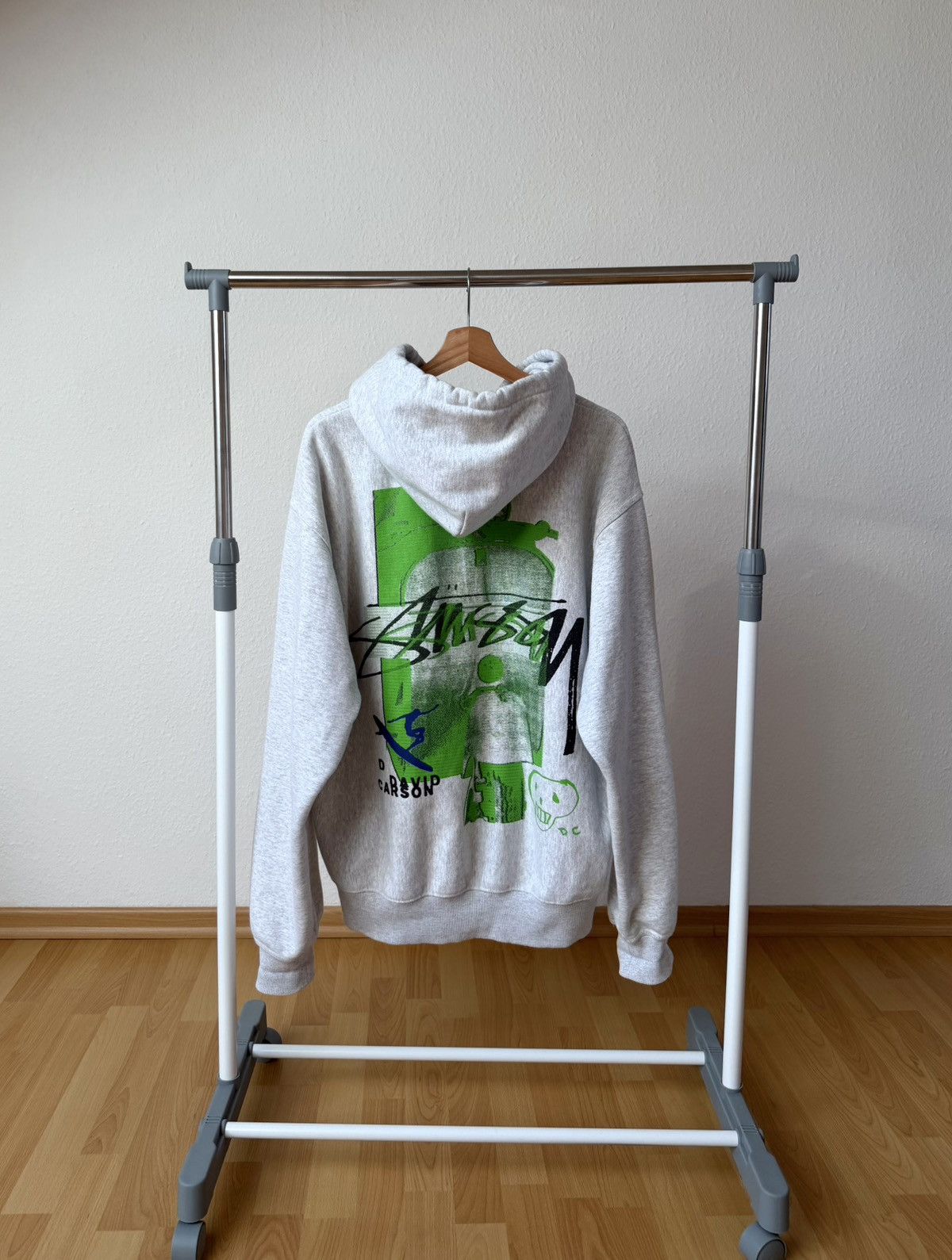 Stussy Stüssy David Carson Vespa Hoodie Ash Heather L Size US L / EU 52-54 / 3 - 2 Thumbnail