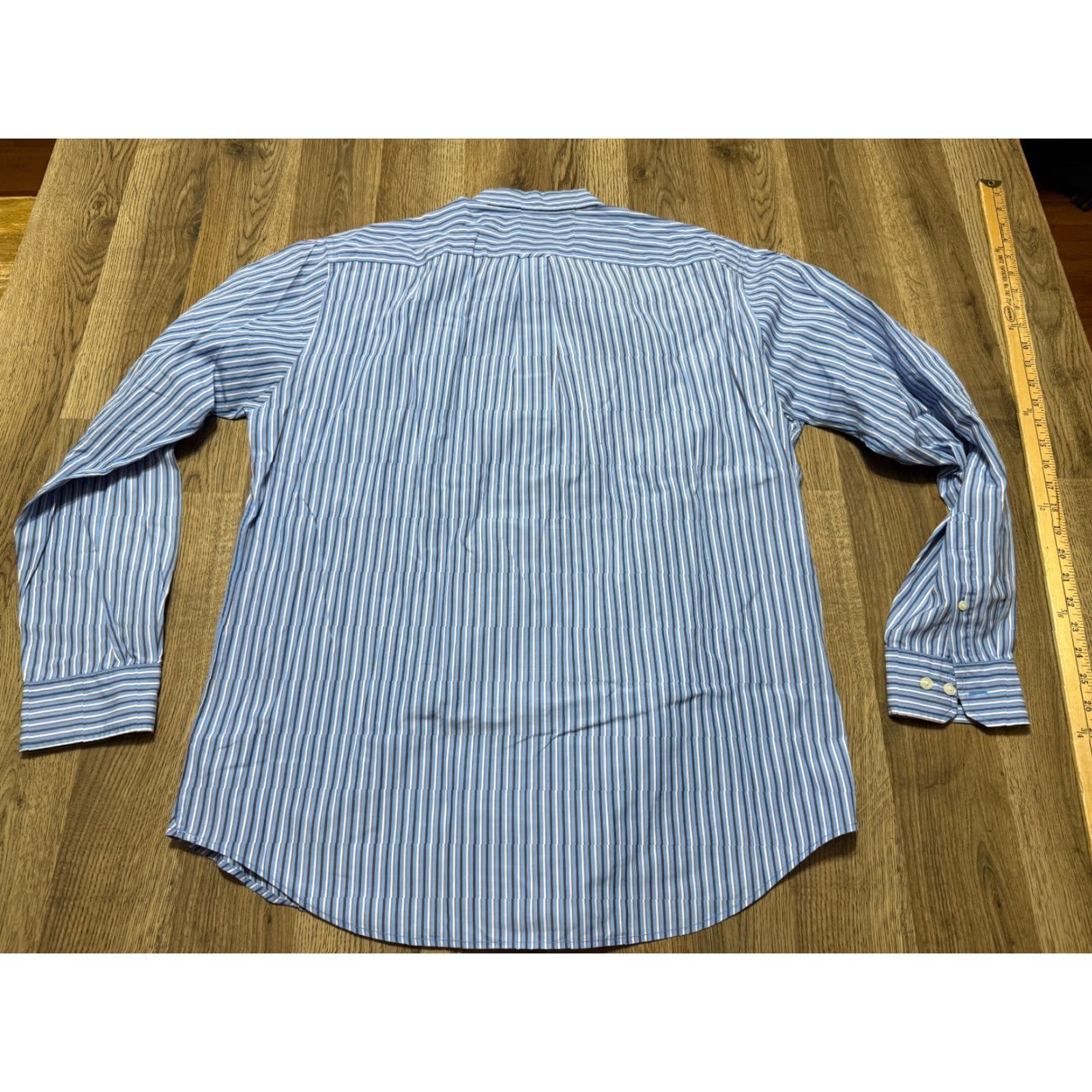 Nautica Nautica Shirt Mens Large Blue White Brown Striped Button Up 100s Two Ply Cotton Shirt Mens Large Blue Striped Button-Up Nautica Size US L / EU 52-54 / 3 - 2 Thumbnail