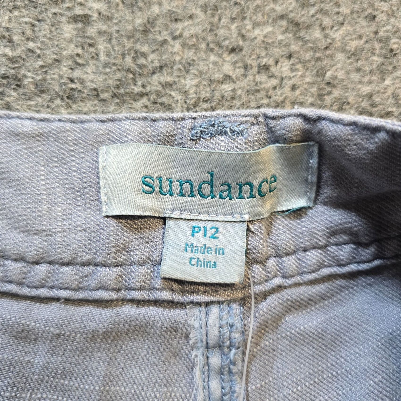 Vintage Sundance Pants Womens 12 Petite Blue Wide-Leg Linen Blend Cropped Beachy Capsule Size 34" / US 12 / IT 48 - 4 Thumbnail