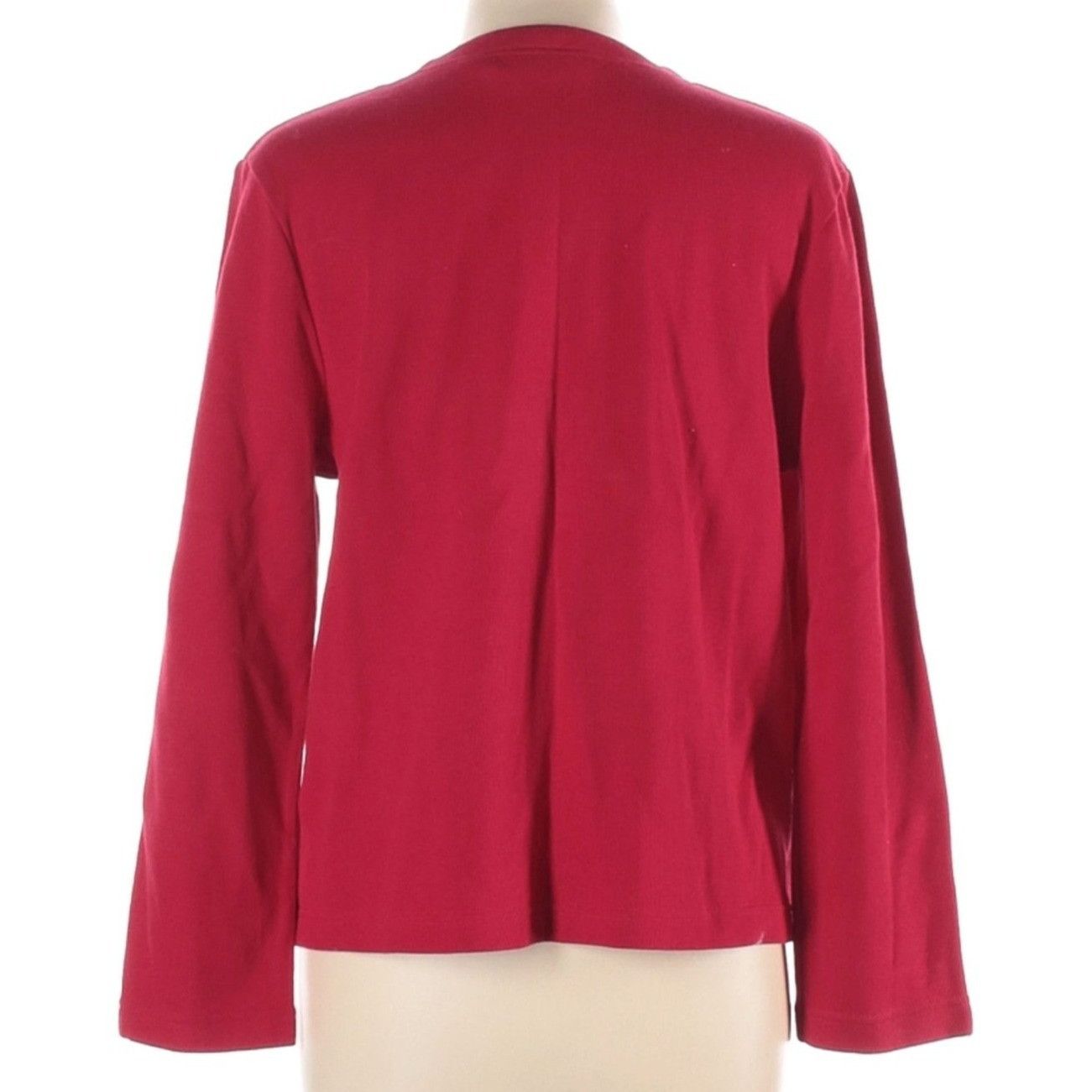 Other Onque Casual L Red Holiday Cardigan Beaded Holly Applique Bu Size L / US 10 / IT 46 - 2 Thumbnail