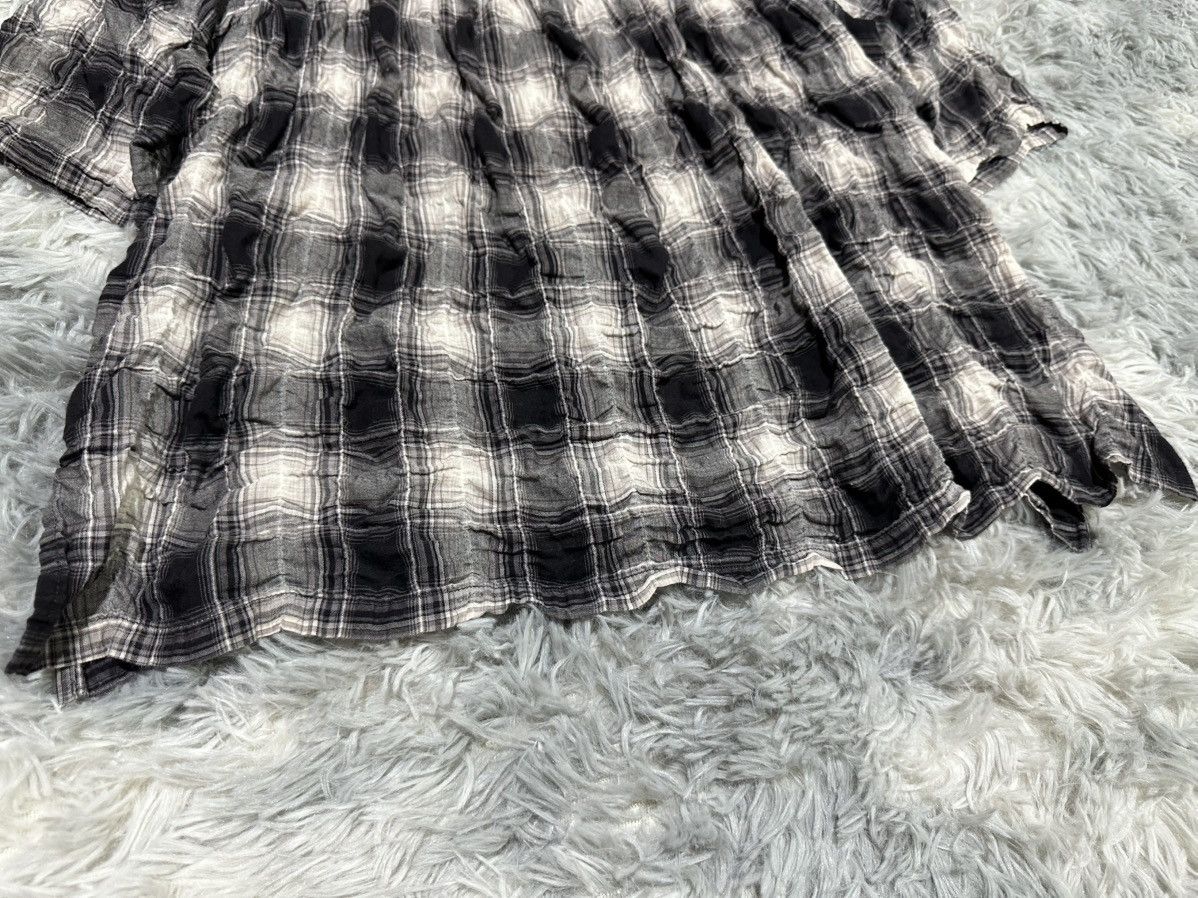 Y's 🔥Vintage Y’s For Living Yohji Yamamoto Plaid Blouse Wrinkled Size M / US 6-8 / IT 42-44 - 3 Thumbnail