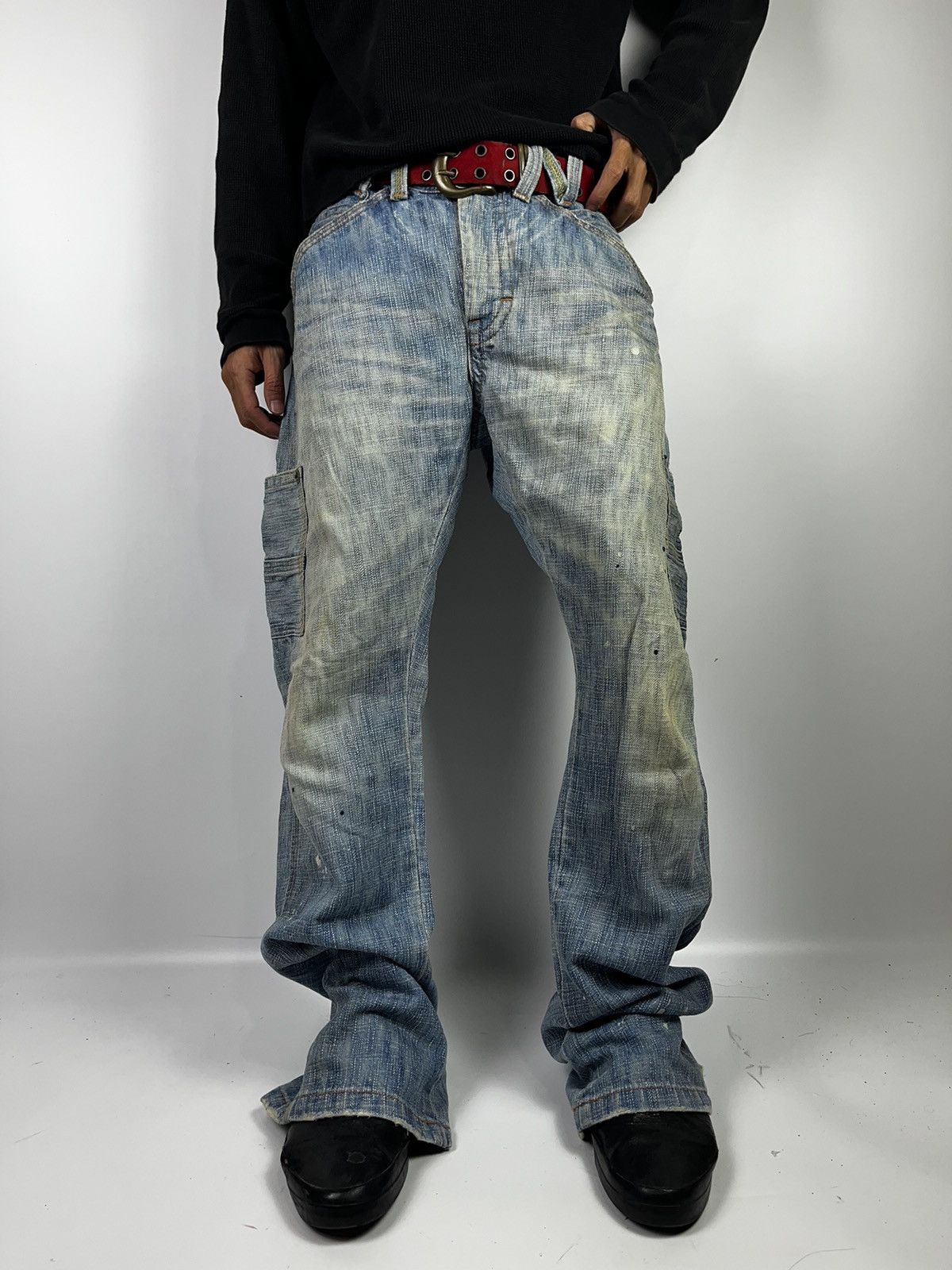 If Six Was Nine × Japanese Brand × Le Grande Bleu (L.G.B.) japanese brand genoeae cargos jeans pant Size US 32 / EU 48 - 18 Thumbnail