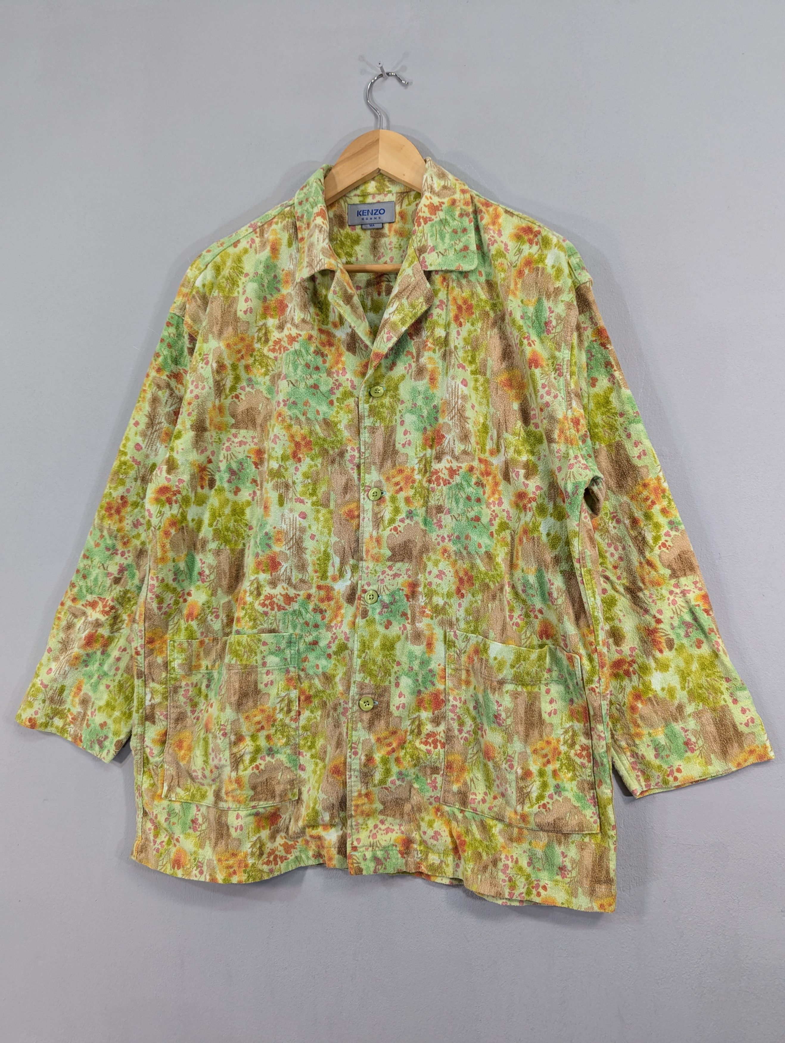 Kenzo Vintage Kenzo Homme Button Ups Printed Jacket Size US M / EU 48-50 / 2 - 2 Thumbnail