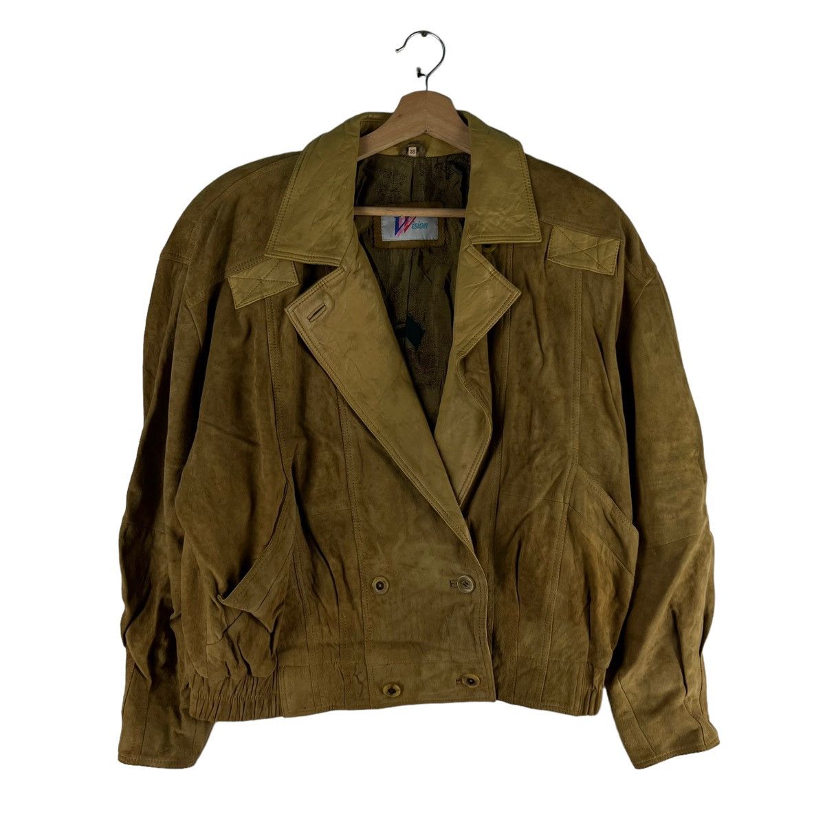 Genuine Leather 🔥90’s Bomber Leather Jacket Flight Vision Issey Miyake Size US M / EU 48-50 / 2 - 1 Thumbnail