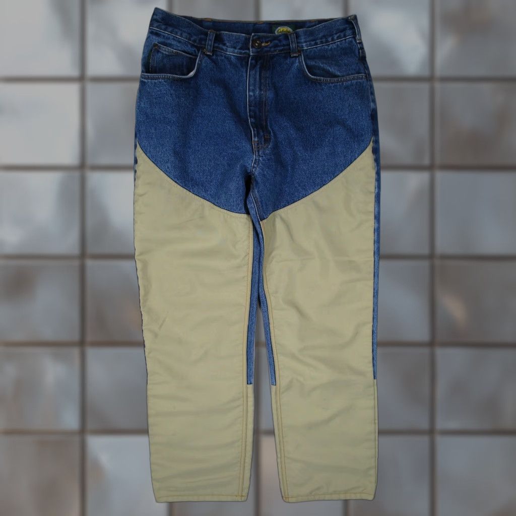Vintage Cabela's Jeans Mens 36 Blue Straight Denim Workwear Brush Guard 5-Pocket Design Cotton Nylon Jeans Mens 36x32 Blue Vintage No Size US 36 / EU 52 - 1 Thumbnail